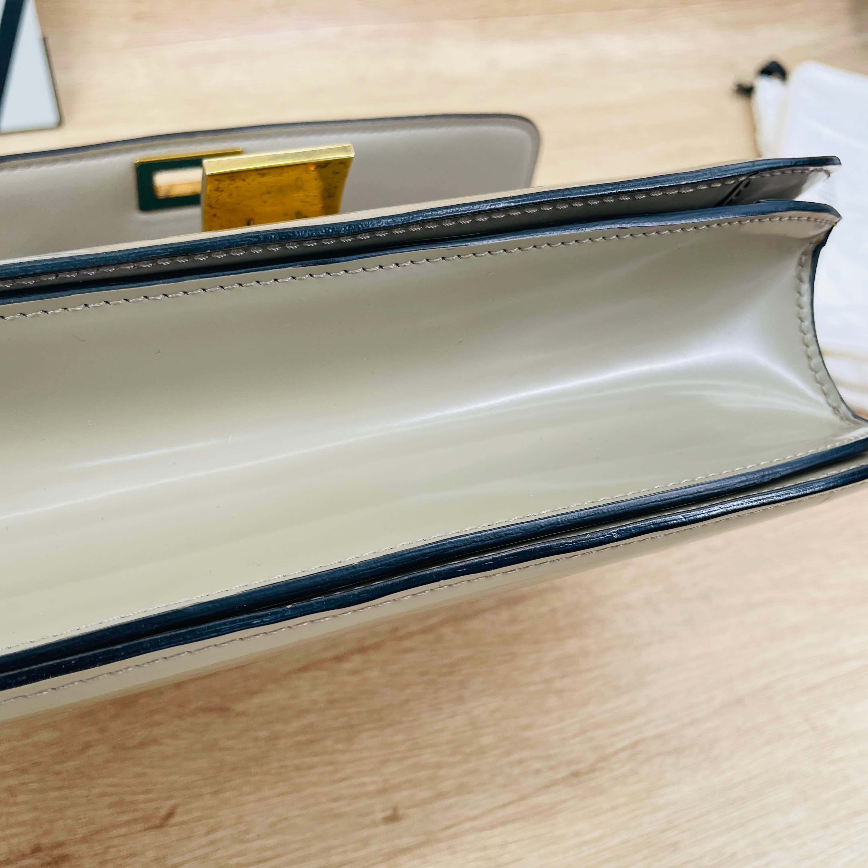 Medium Patent Leather Box Bag — view 14