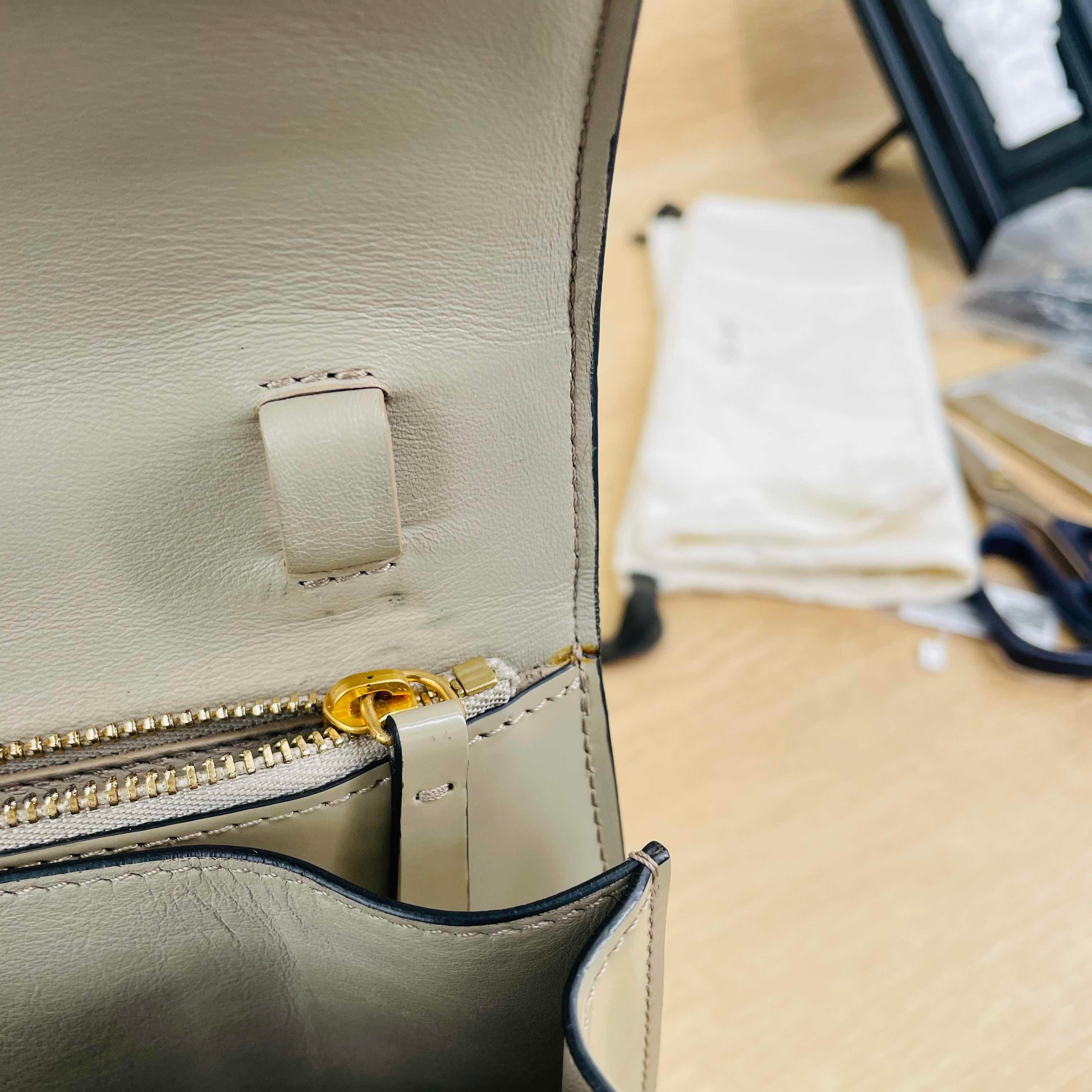 Medium Patent Leather Box Bag — view 17