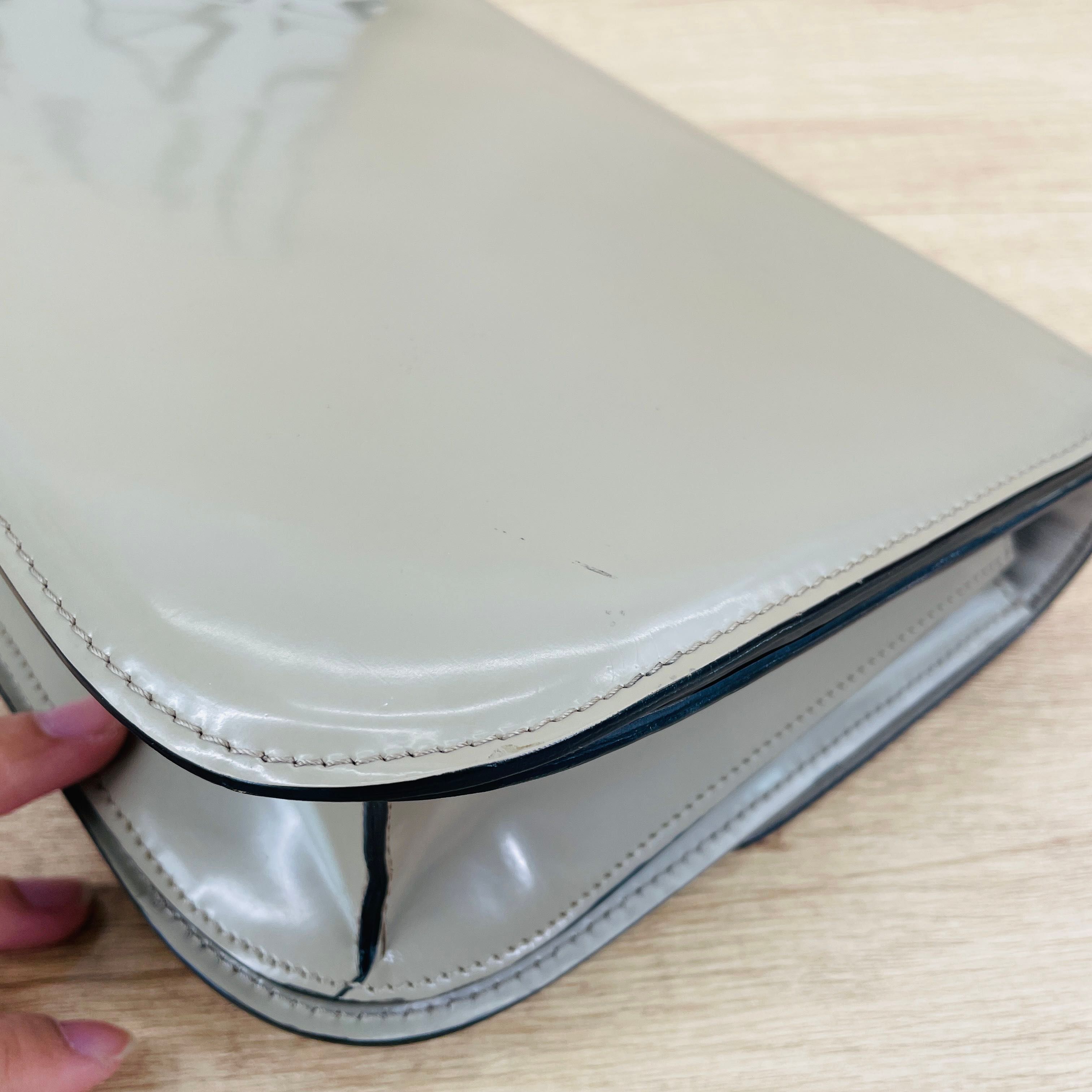 Medium Patent Leather Box Bag — view 19