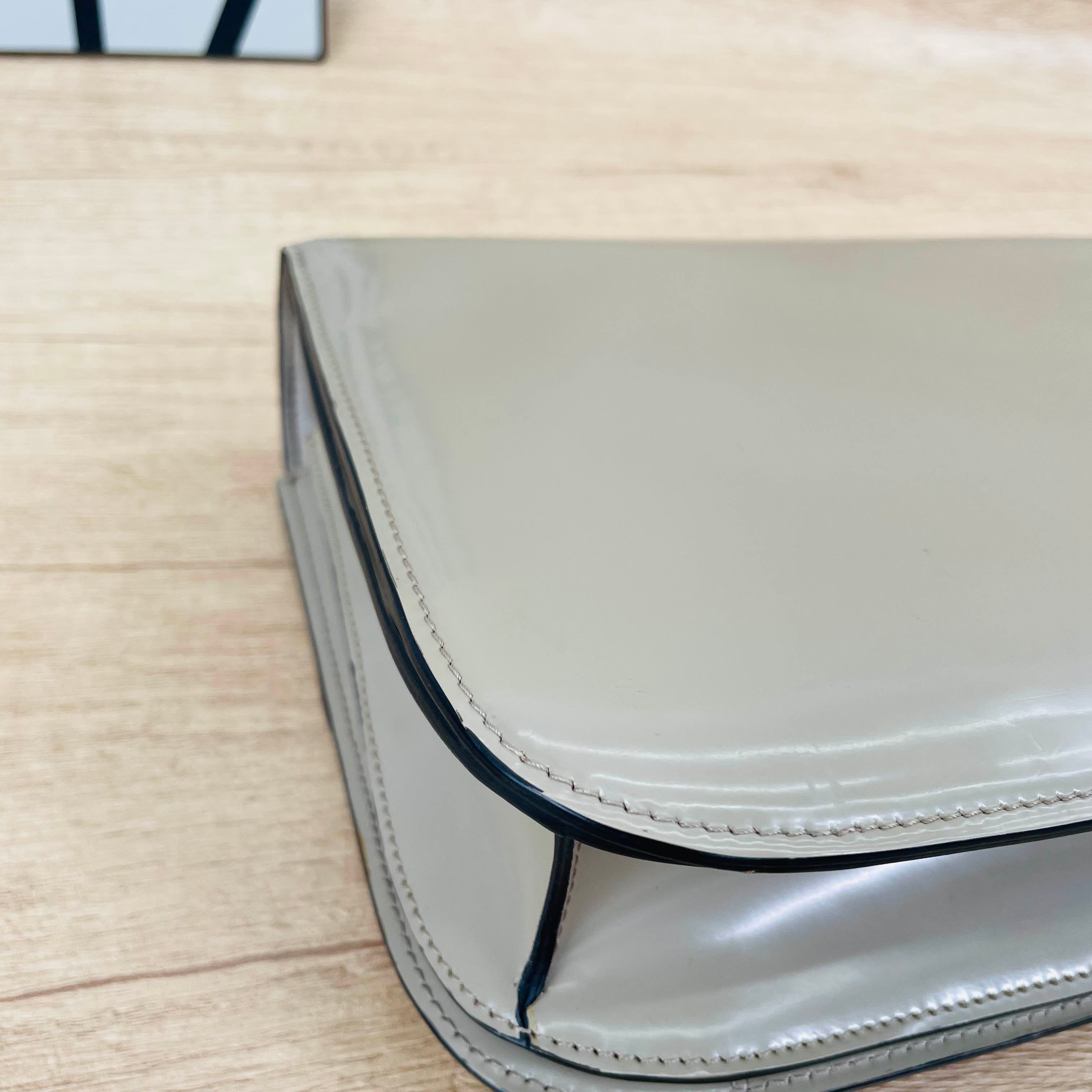 Medium Patent Leather Box Bag — view 20