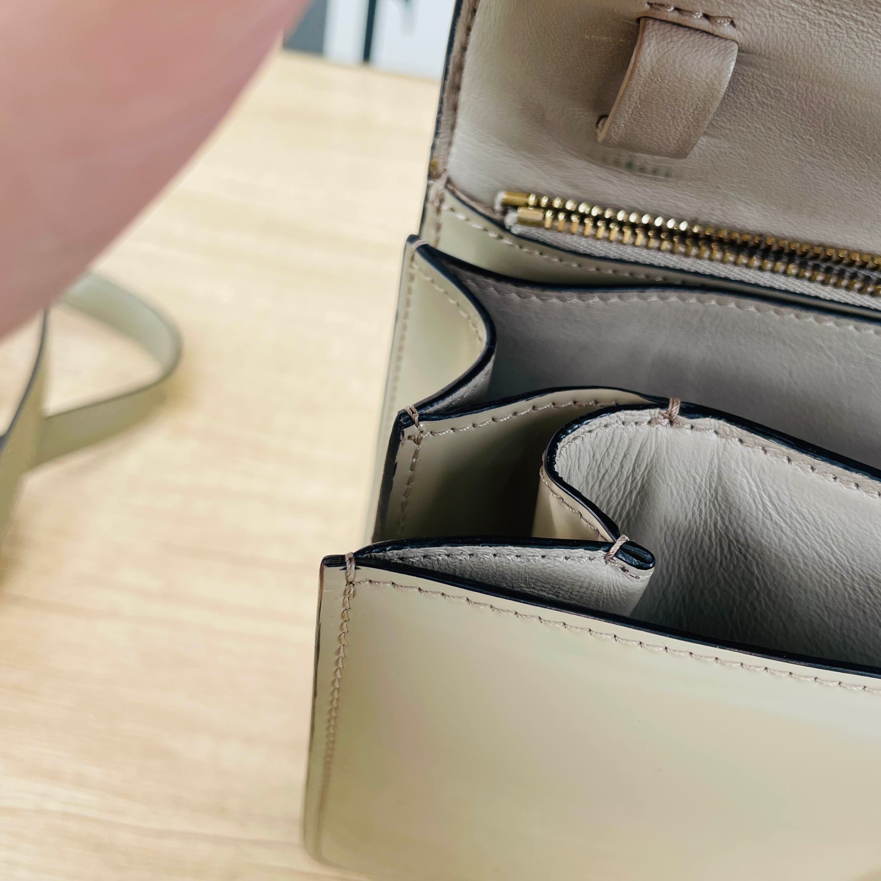Medium Patent Leather Box Bag — view 22