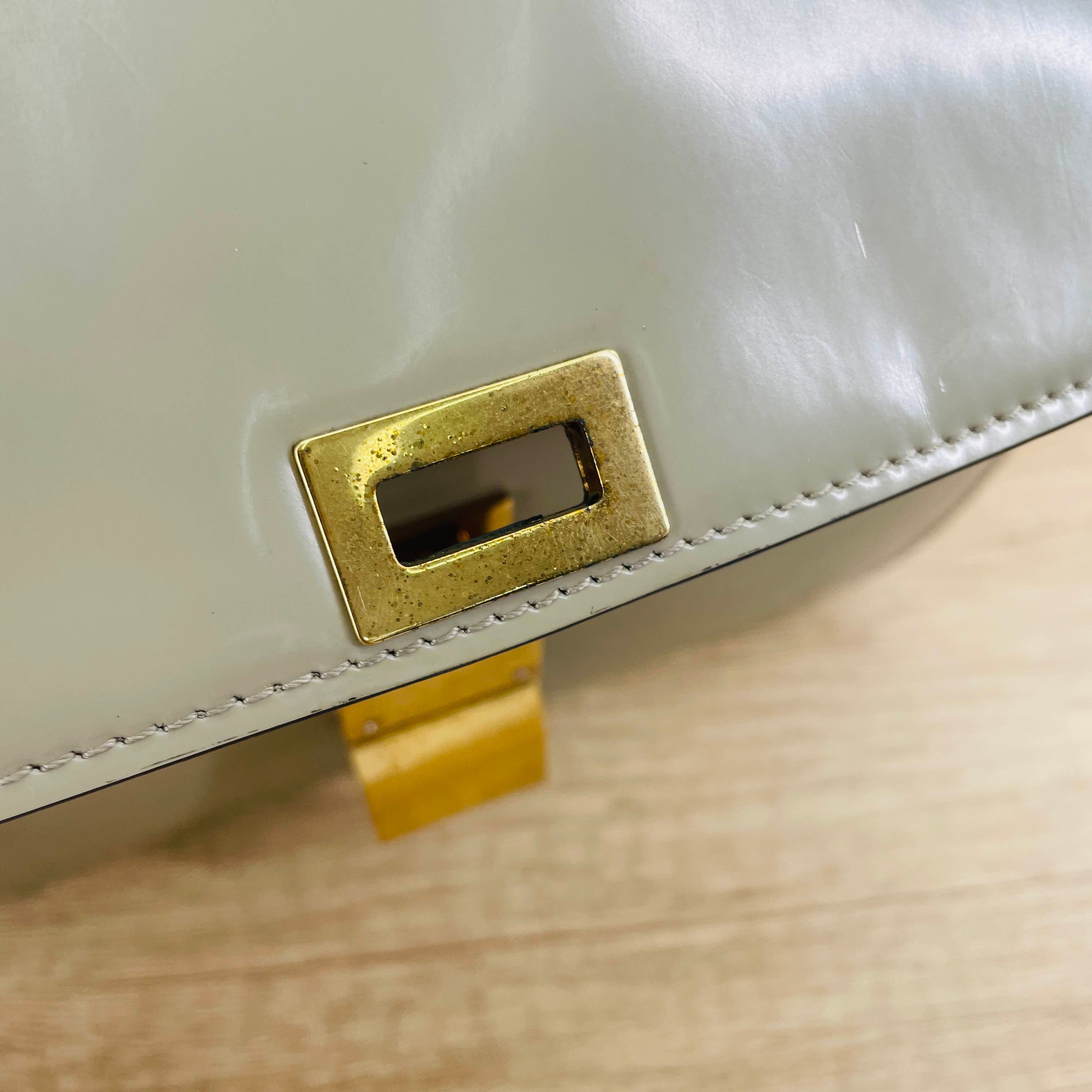 Medium Patent Leather Box Bag — view 7