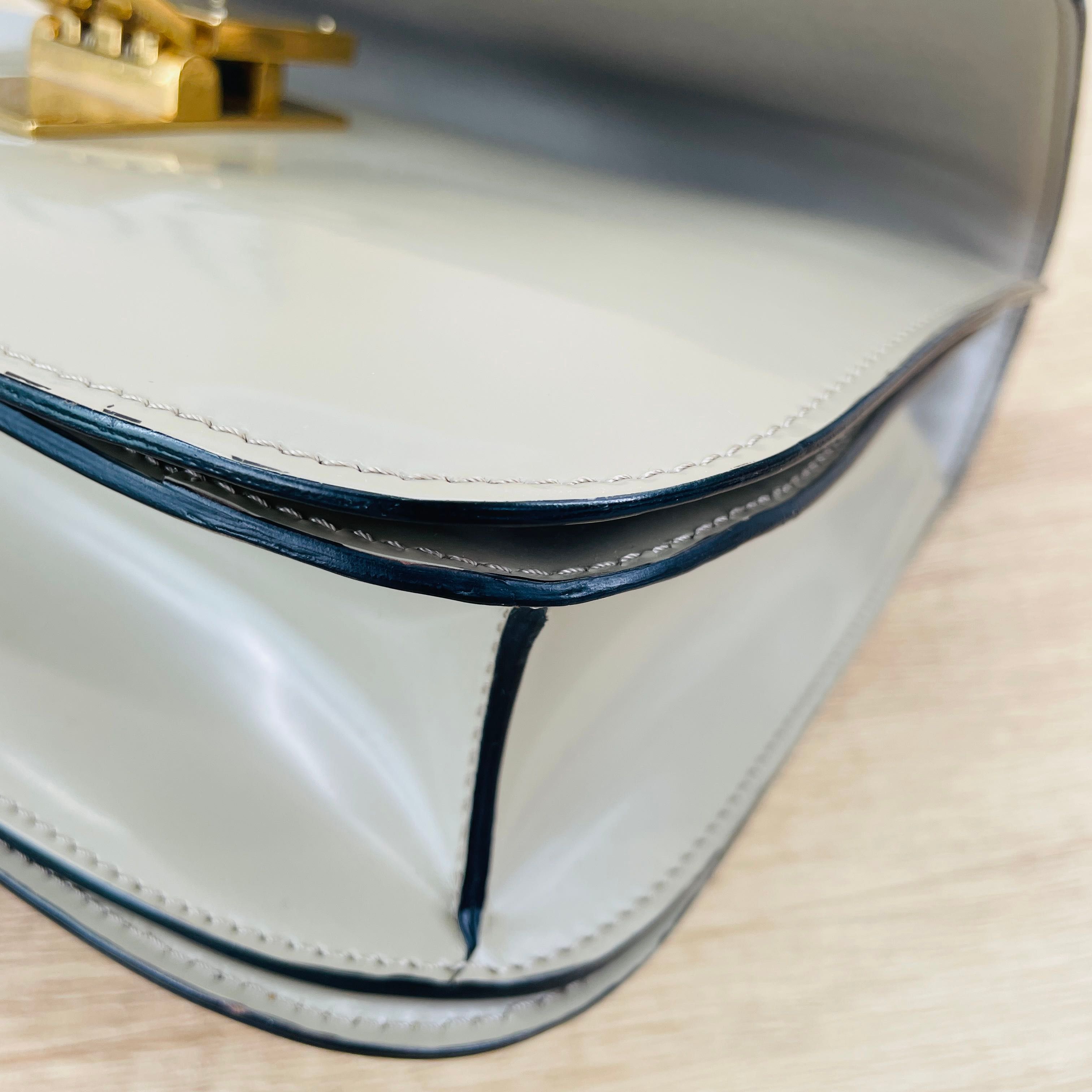Medium Patent Leather Box Bag — view 10
