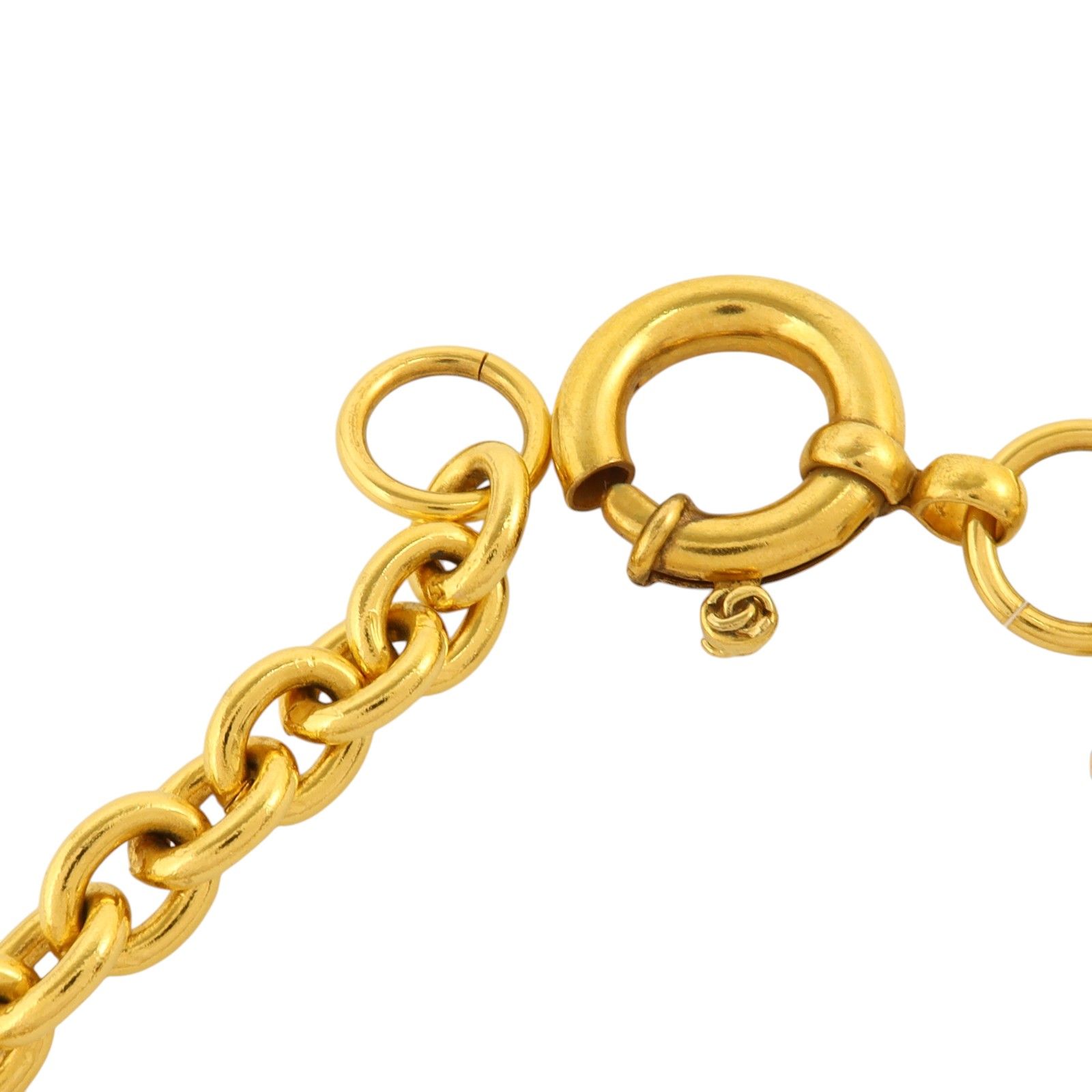 Vintage Knotted Bow CC Logo Gold Necklace — view 5