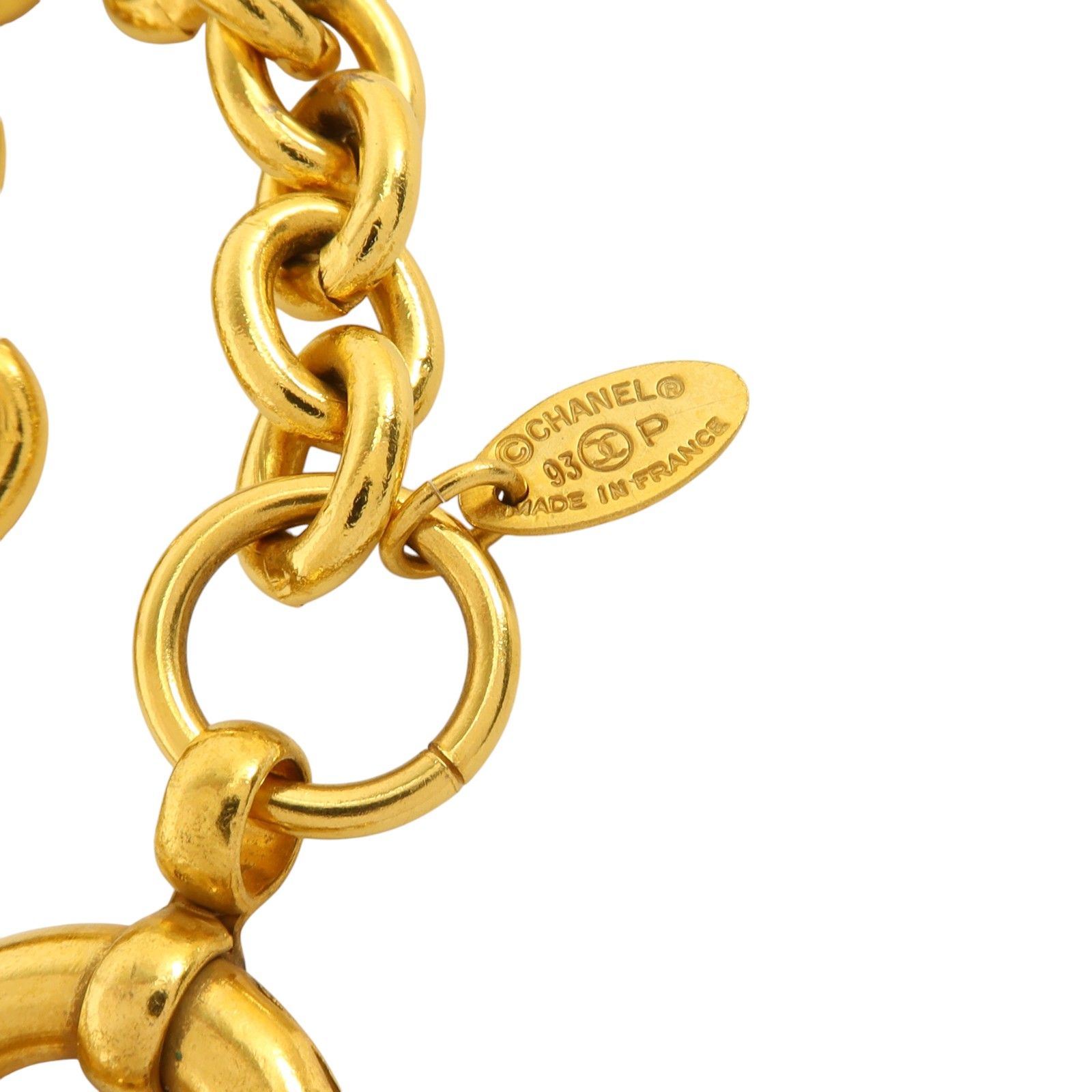 Vintage Knotted Bow CC Logo Gold Necklace — view 7