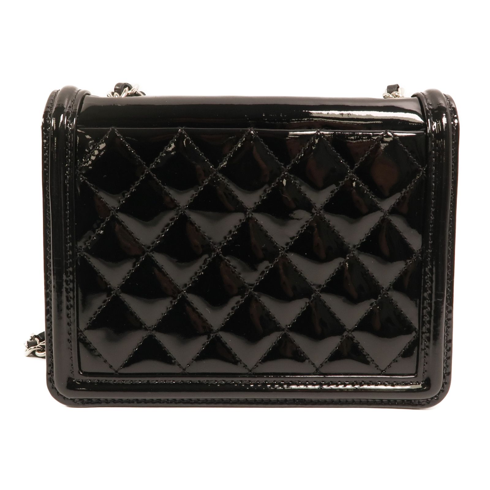 Boy Brick Patent and Plexiglass Flap Bag — view 2