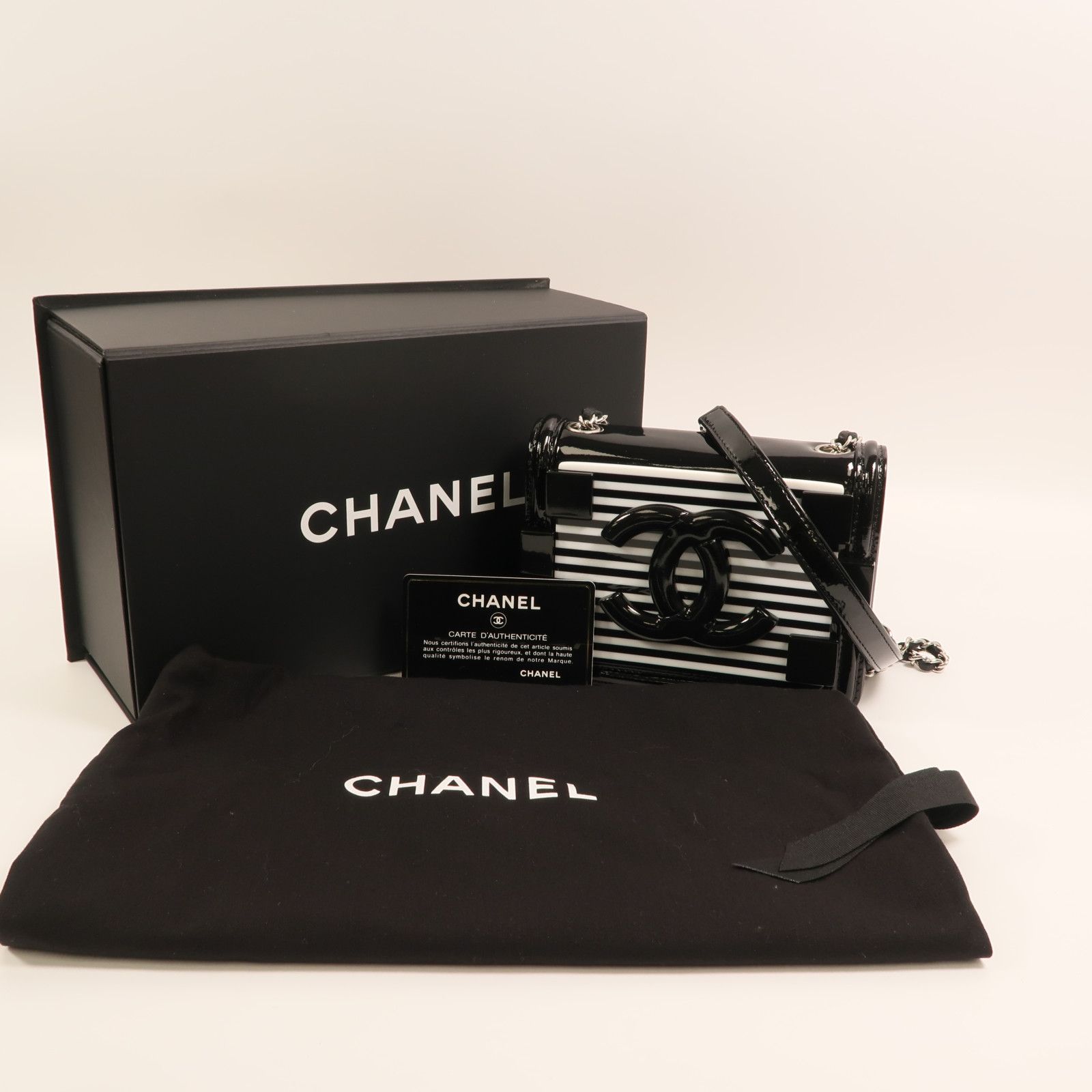 Boy Brick Patent and Plexiglass Flap Bag — view 11