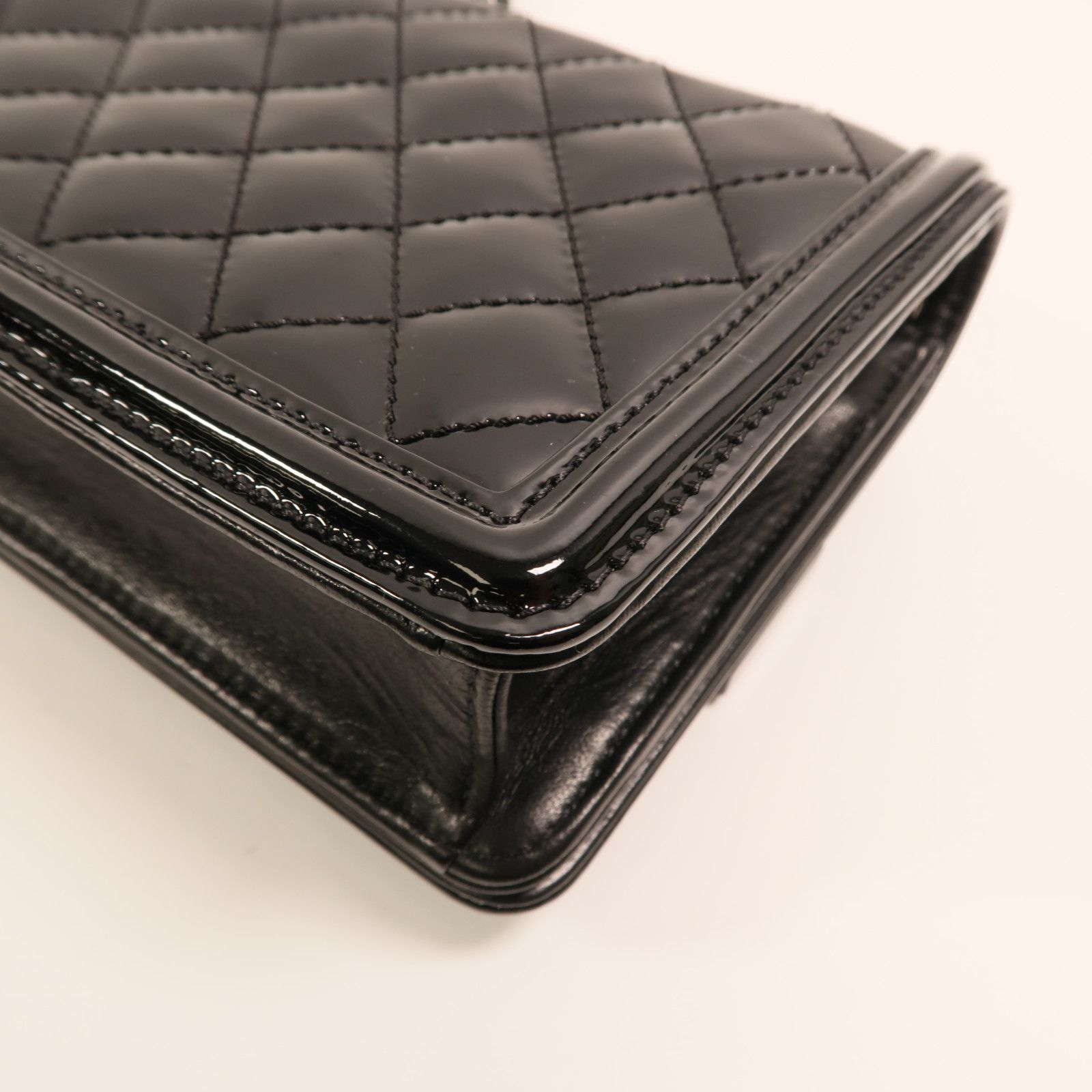 Boy Brick Patent and Plexiglass Flap Bag — view 15