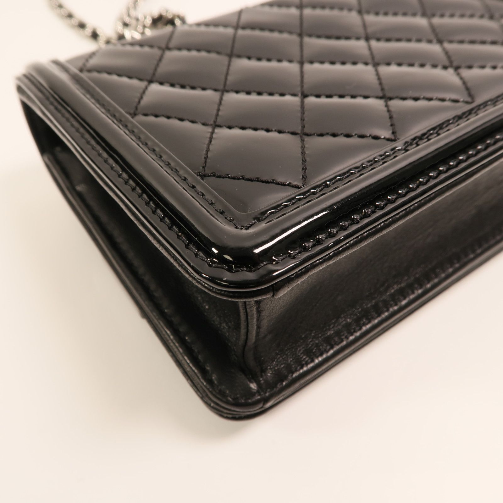 Boy Brick Patent and Plexiglass Flap Bag — view 16