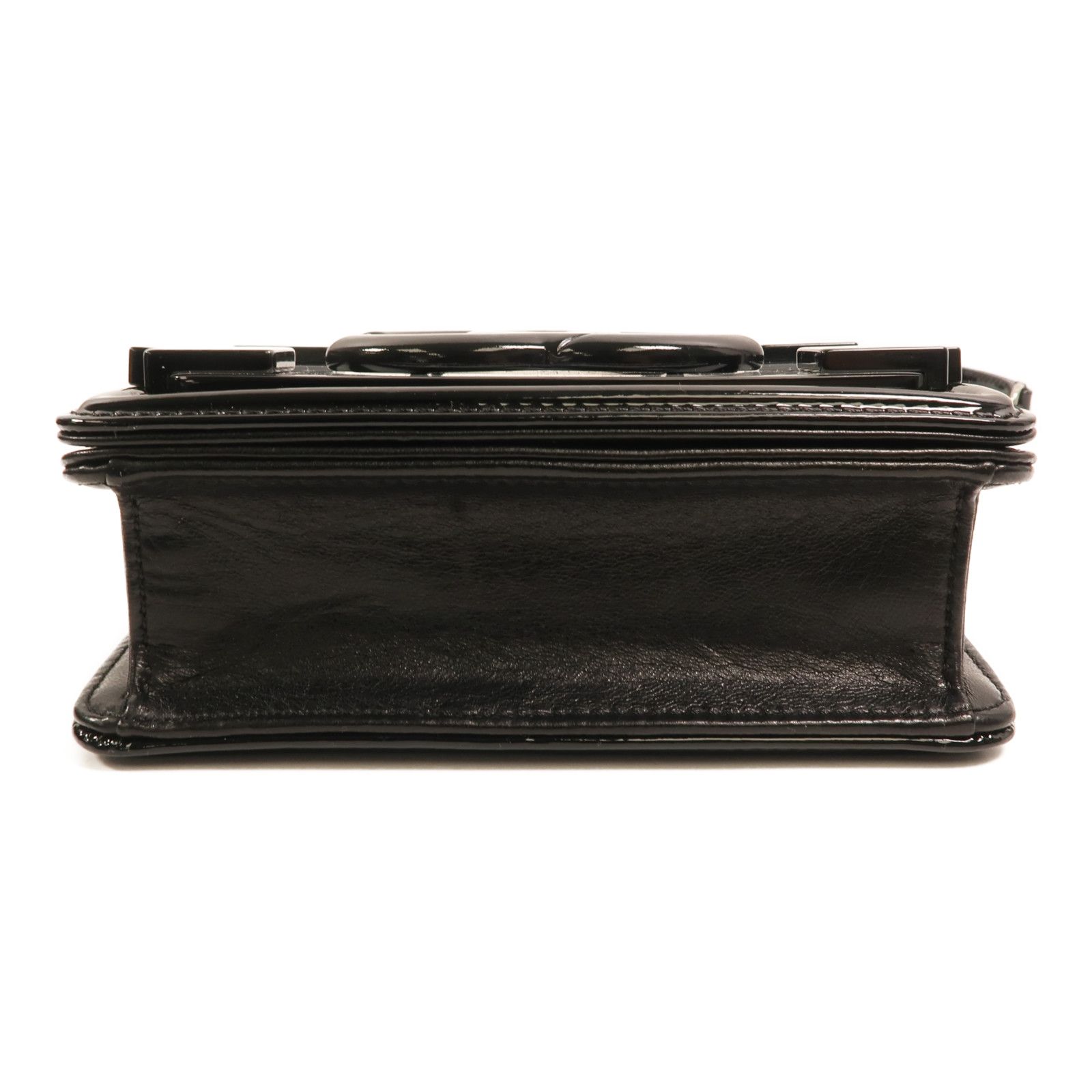 Boy Brick Patent and Plexiglass Flap Bag — view 4