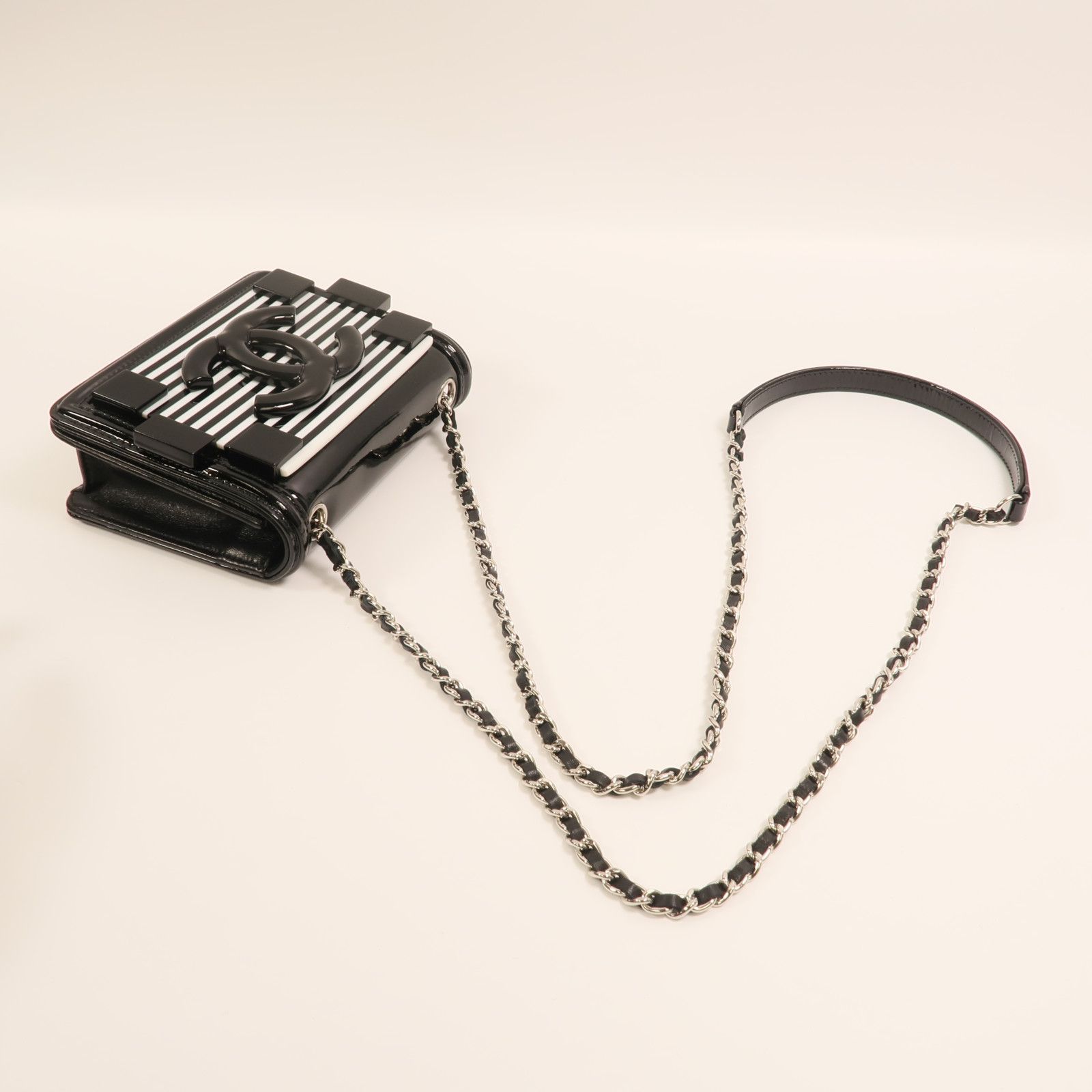 Boy Brick Patent and Plexiglass Flap Bag — view 8