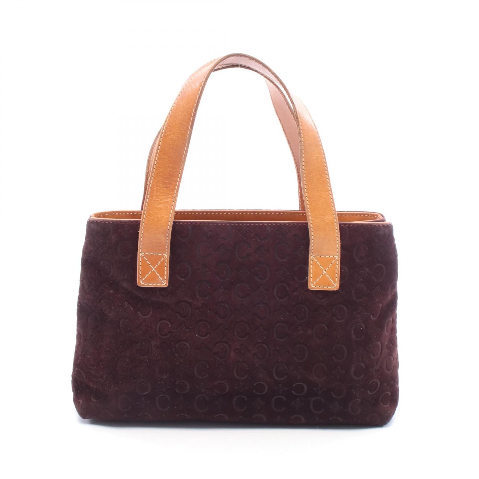 Suede Macadam Print Handbag w/Leather Trim