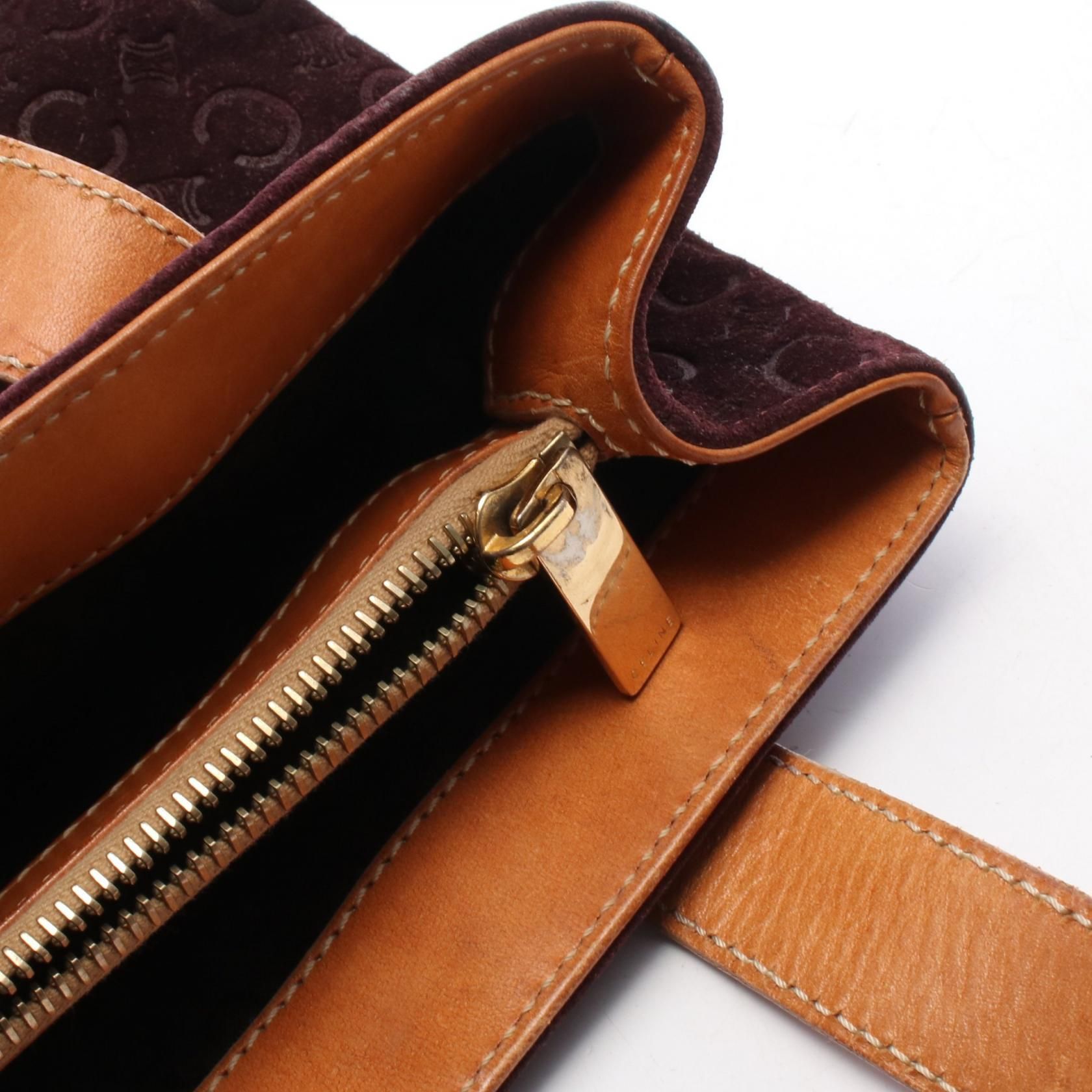 Suede Macadam Print Handbag w/Leather Trim — view 5