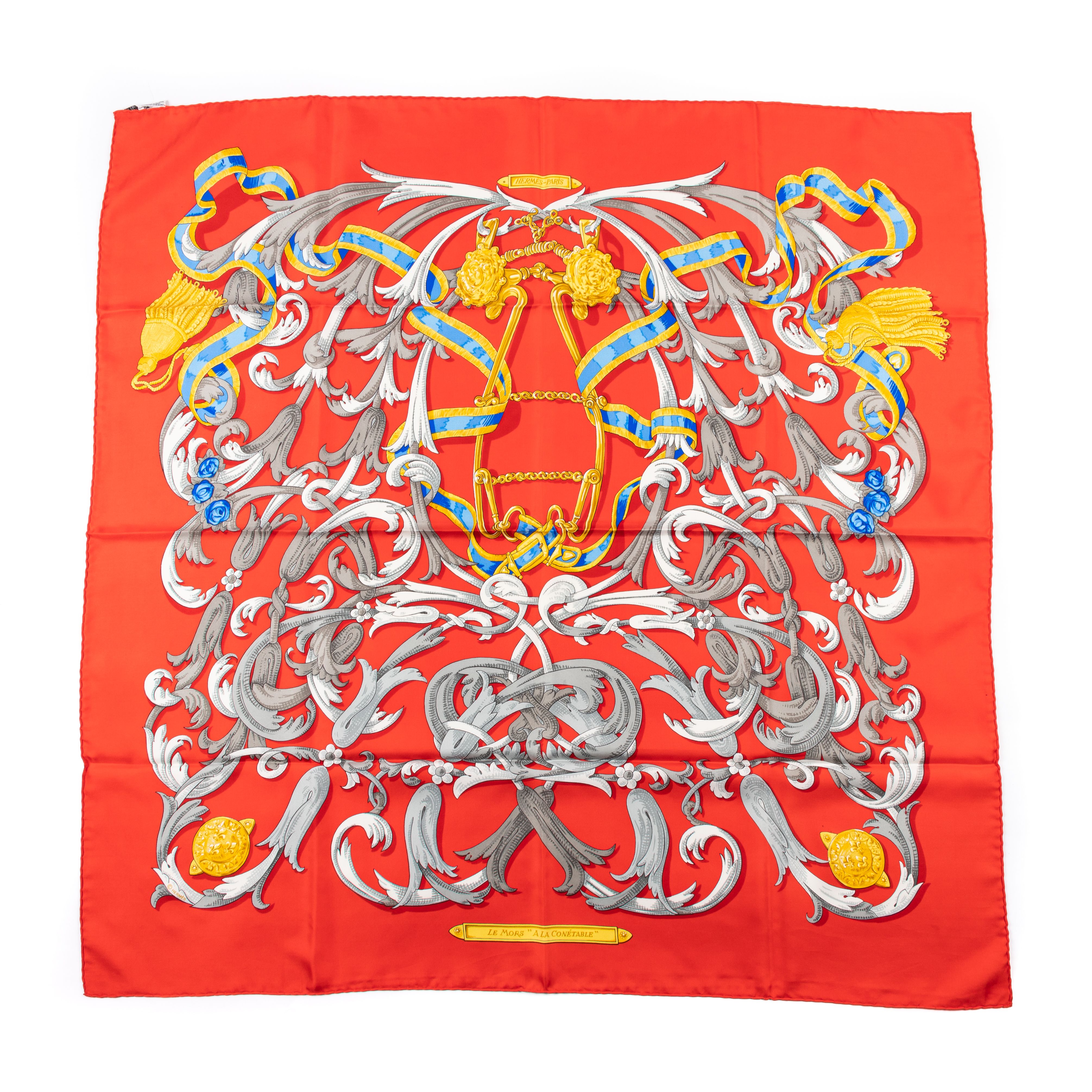 Herms Scarf Le Mors a la Conetable by  100% Twill Silk — view 2