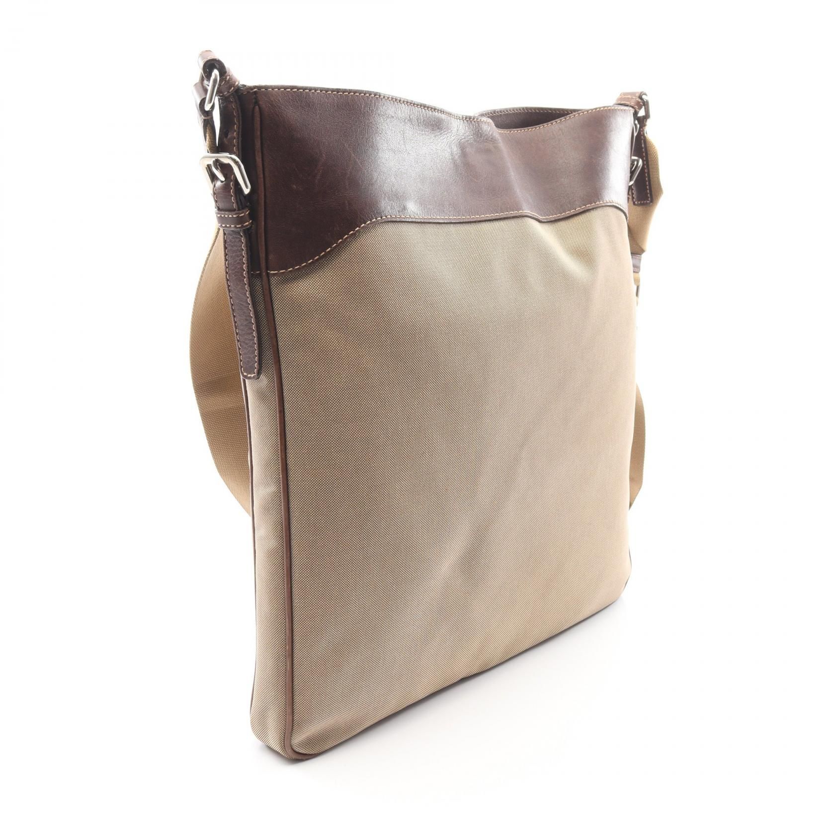 Jacquard Logo  Canvas and Leather Messenger Bag — view 2