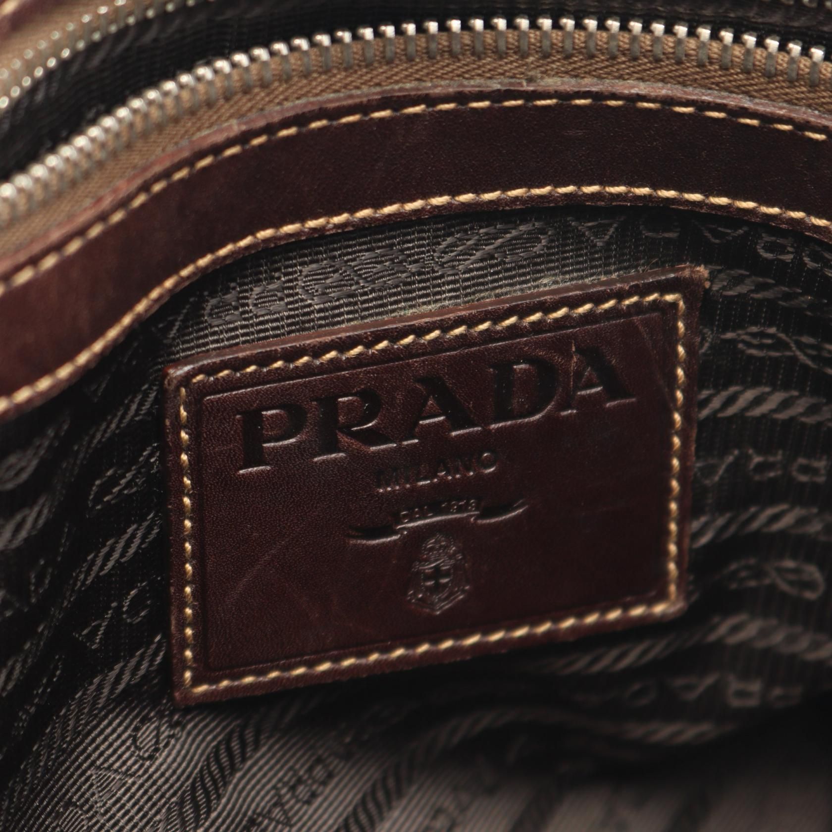 Jacquard Logo  Canvas and Leather Messenger Bag — view 4