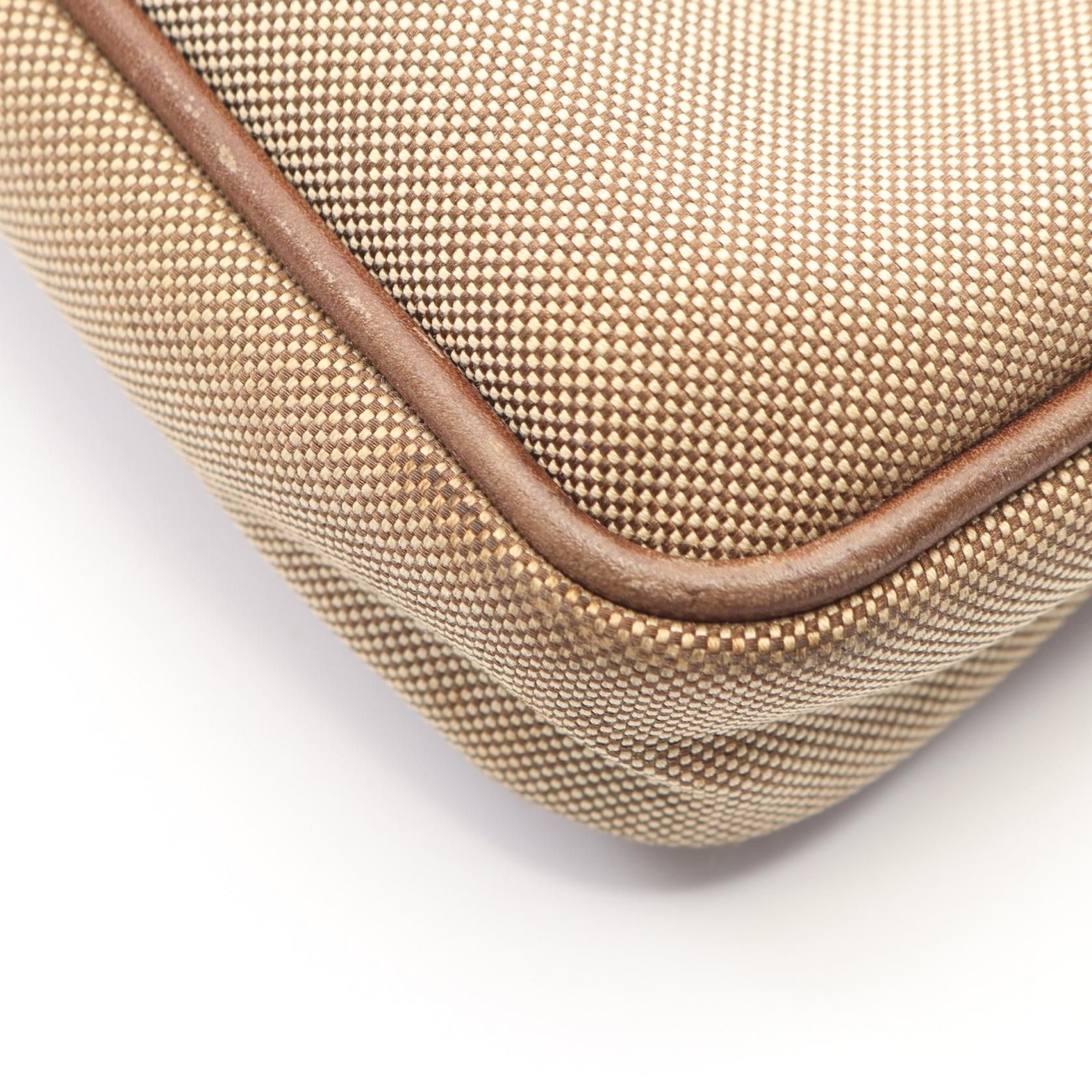 Jacquard Logo  Canvas and Leather Messenger Bag — view 6
