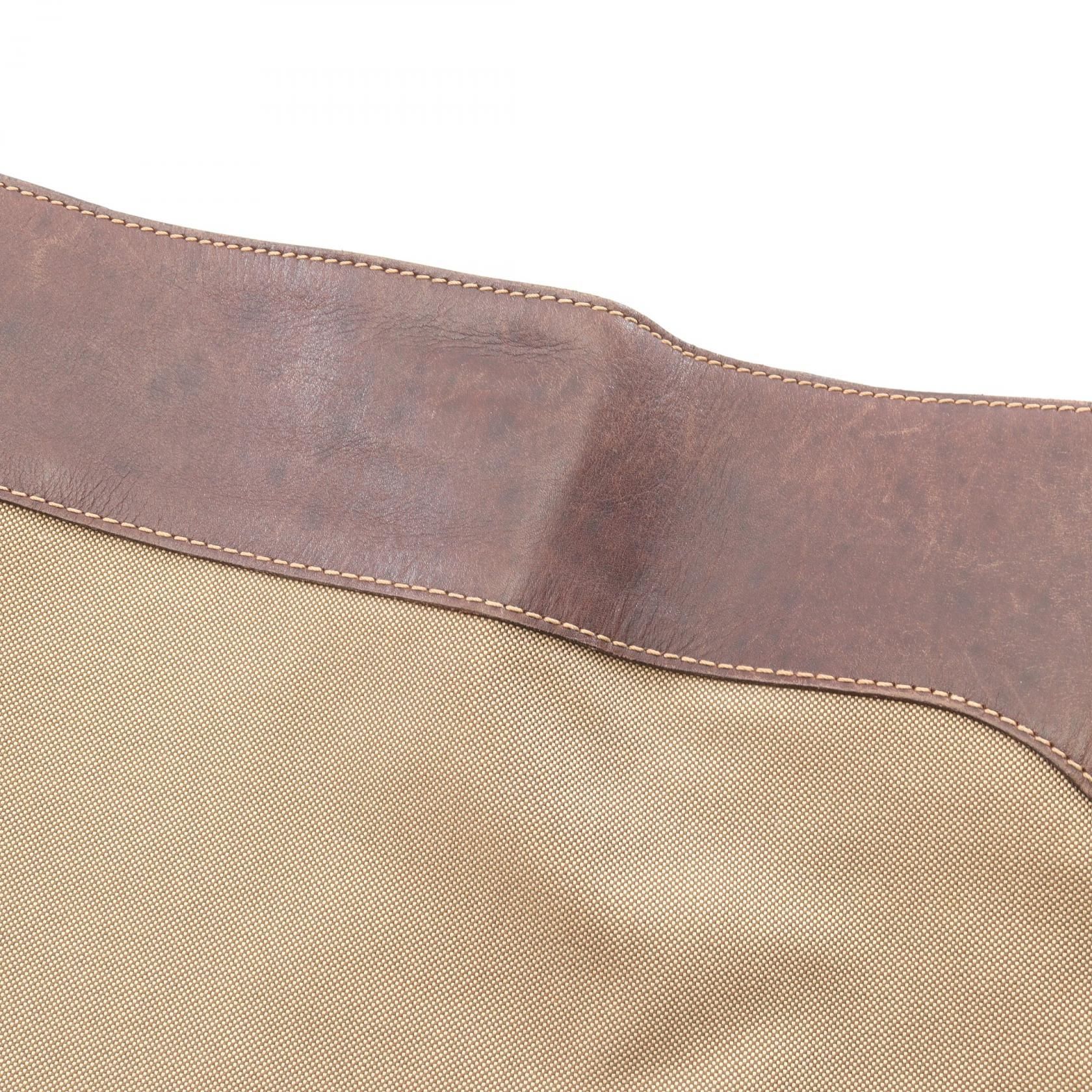 Jacquard Logo  Canvas and Leather Messenger Bag — view 7