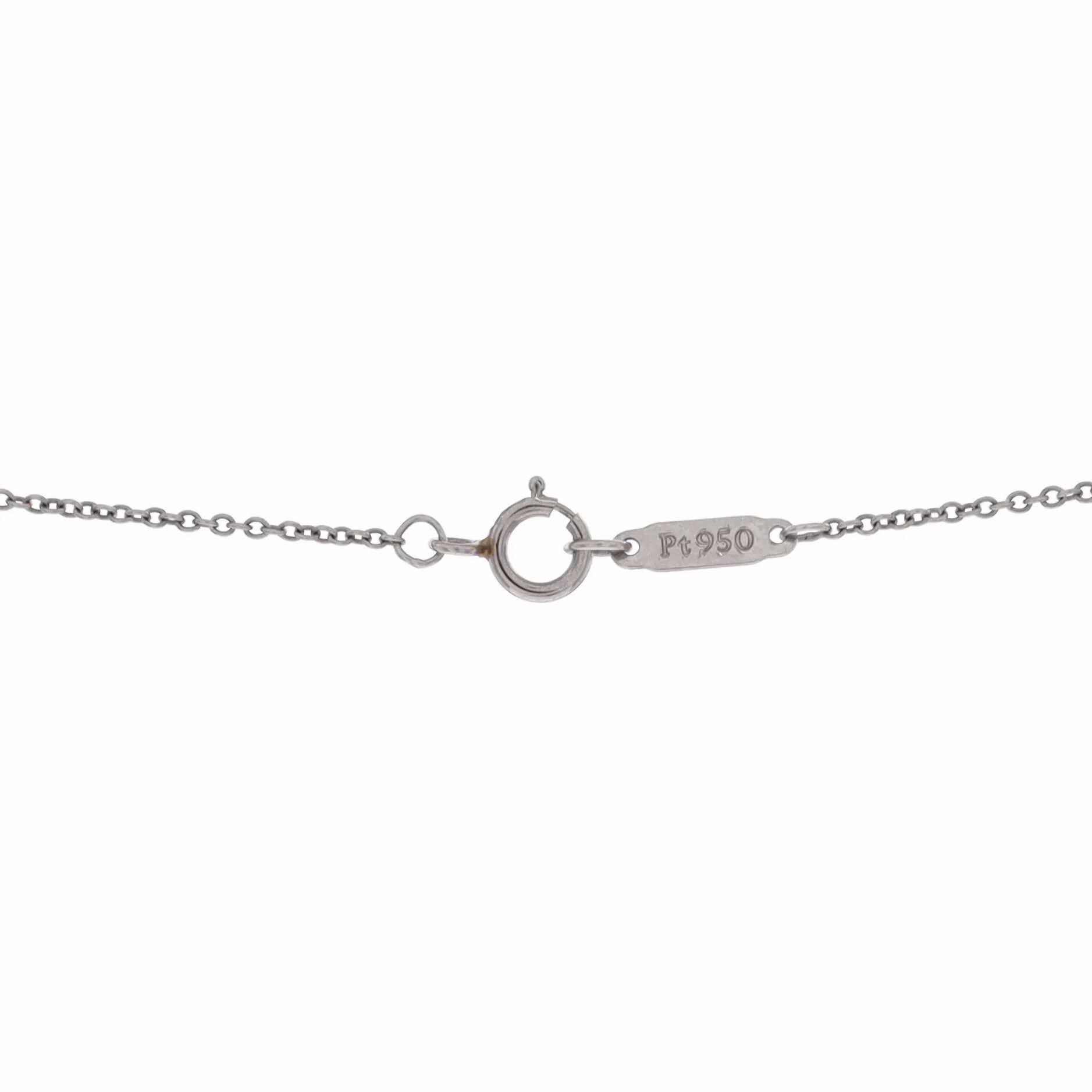 Schlumberger Lynn Pendant Necklace Platinum With Blue Sapphires — view 3