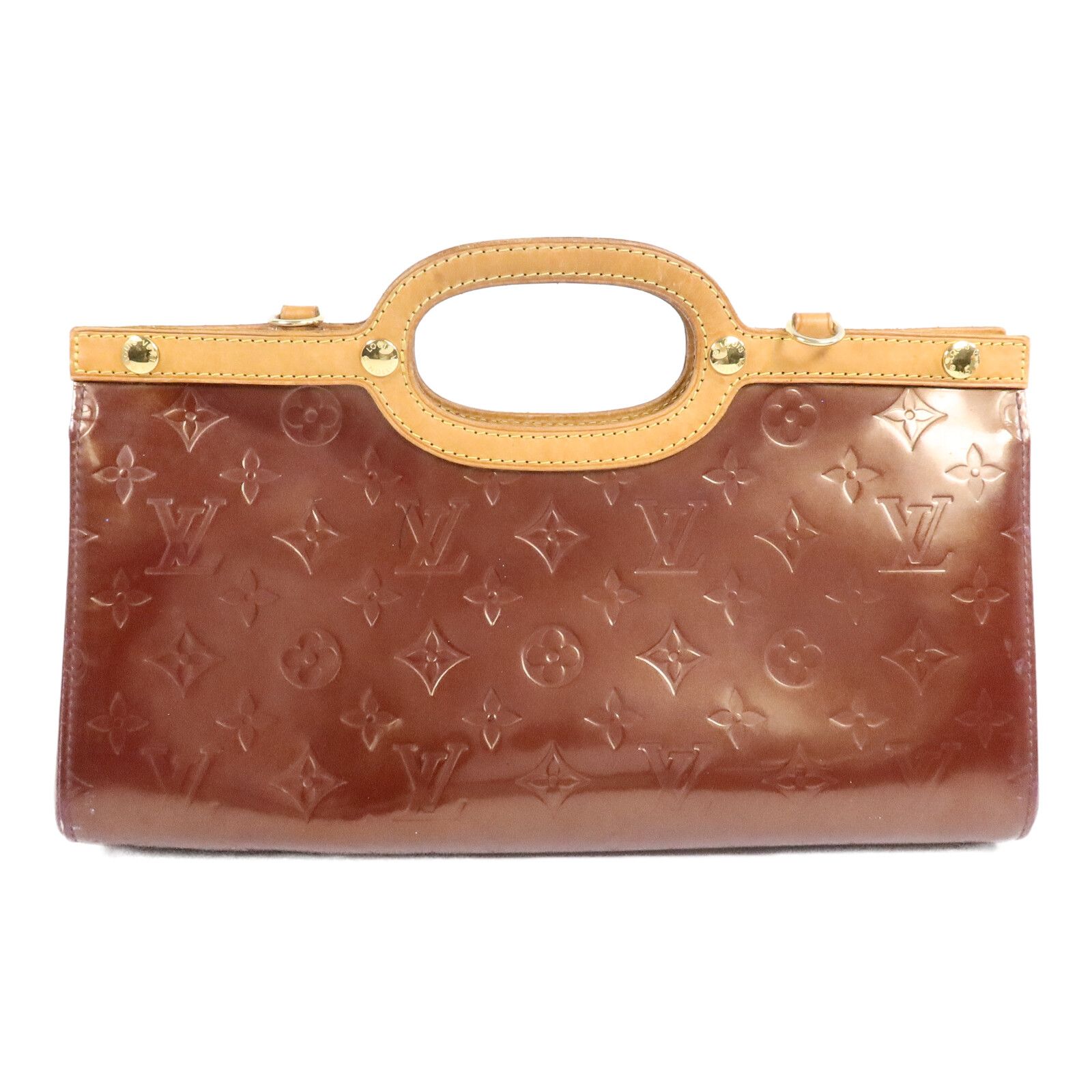 Vernis Roxbury Drive Hand-turned Shoulder Bag Brown Handbag M 93569 — view 2