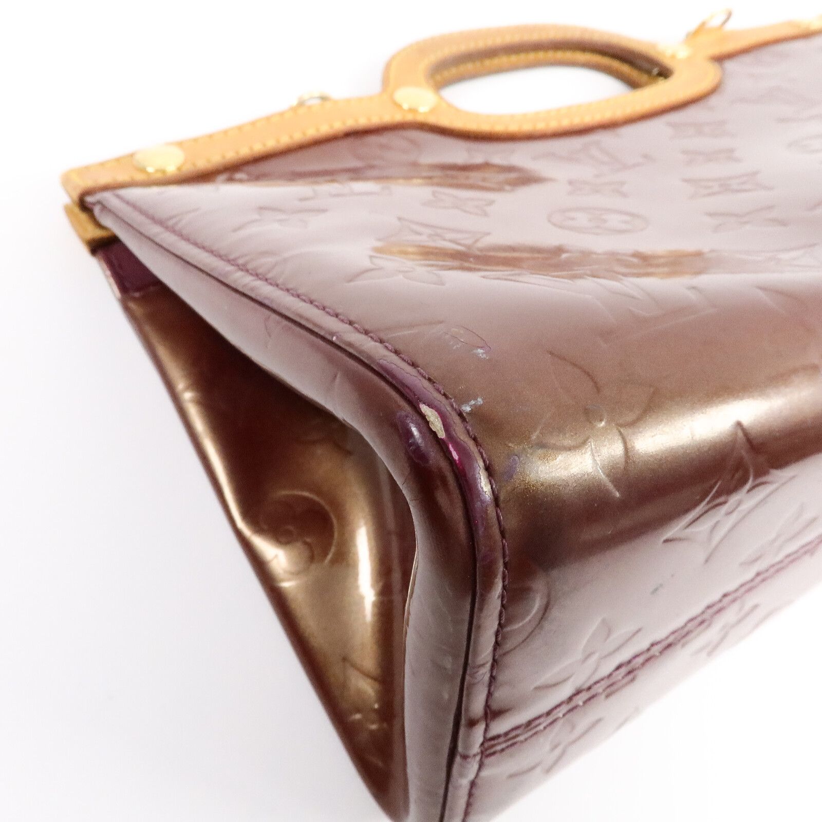 Vernis Roxbury Drive Hand-turned Shoulder Bag Brown Handbag M 93569 — view 14