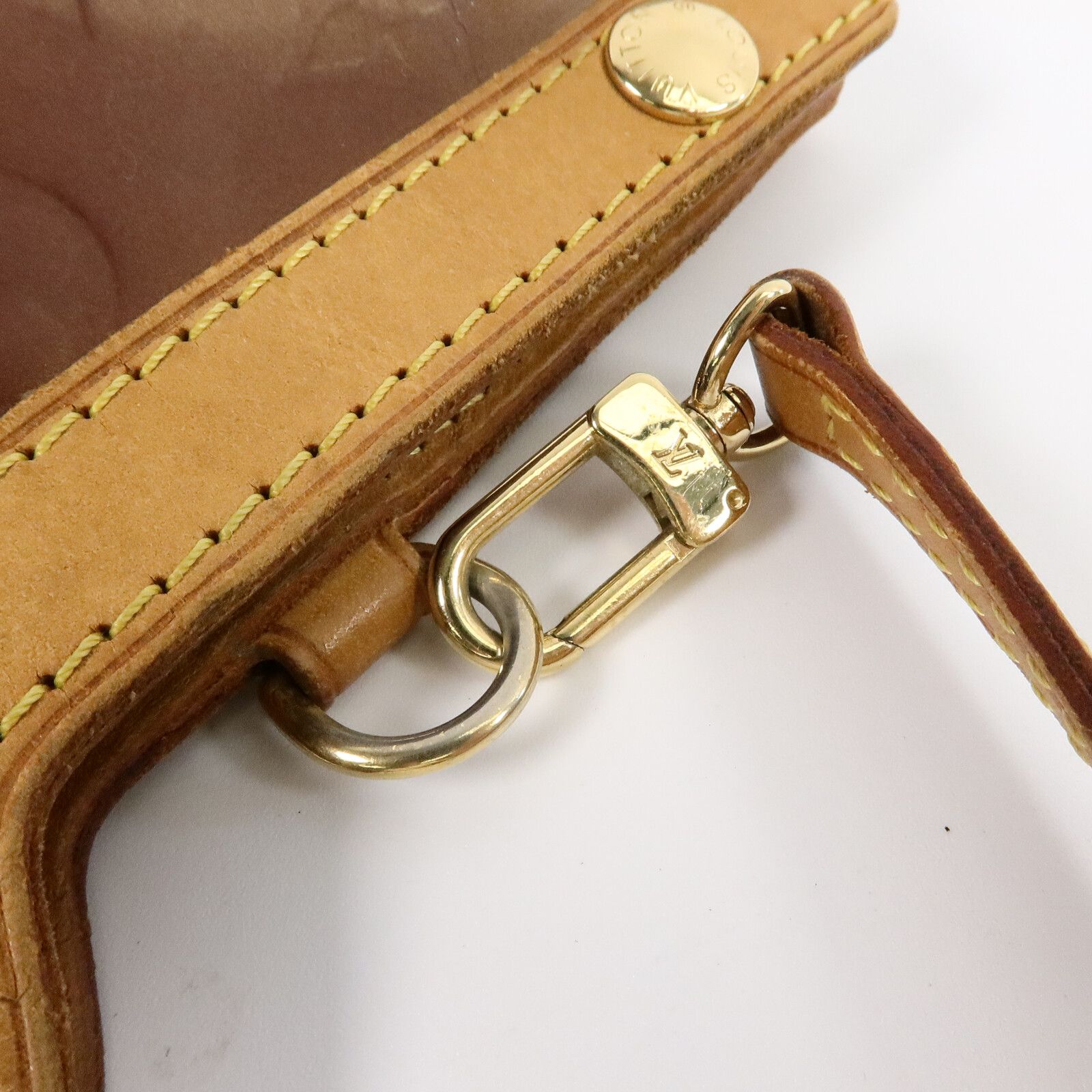 Vernis Roxbury Drive Hand-turned Shoulder Bag Brown Handbag M 93569 — view 18