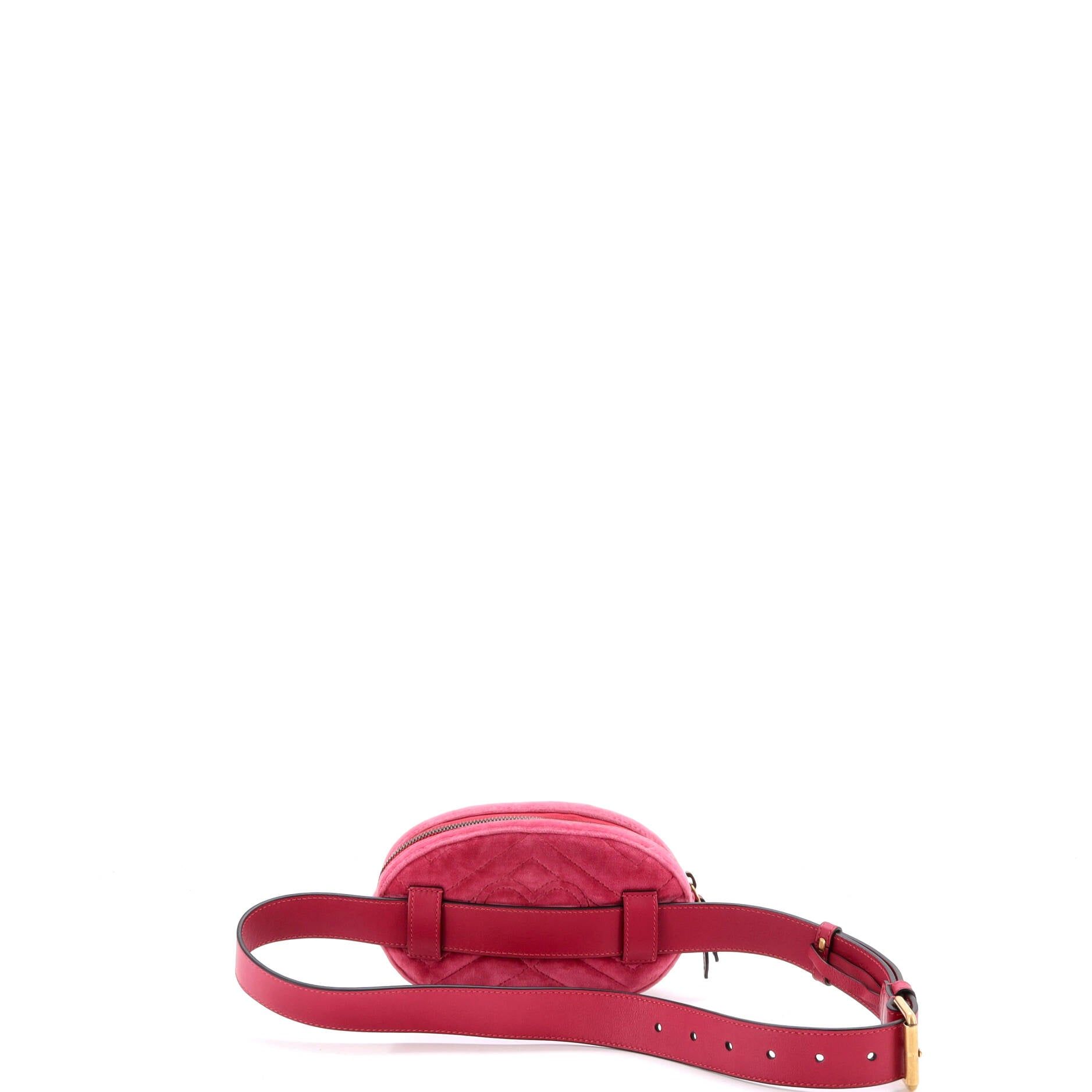 Gg Marmont Belt Bag Matelasse Velvet — view 3