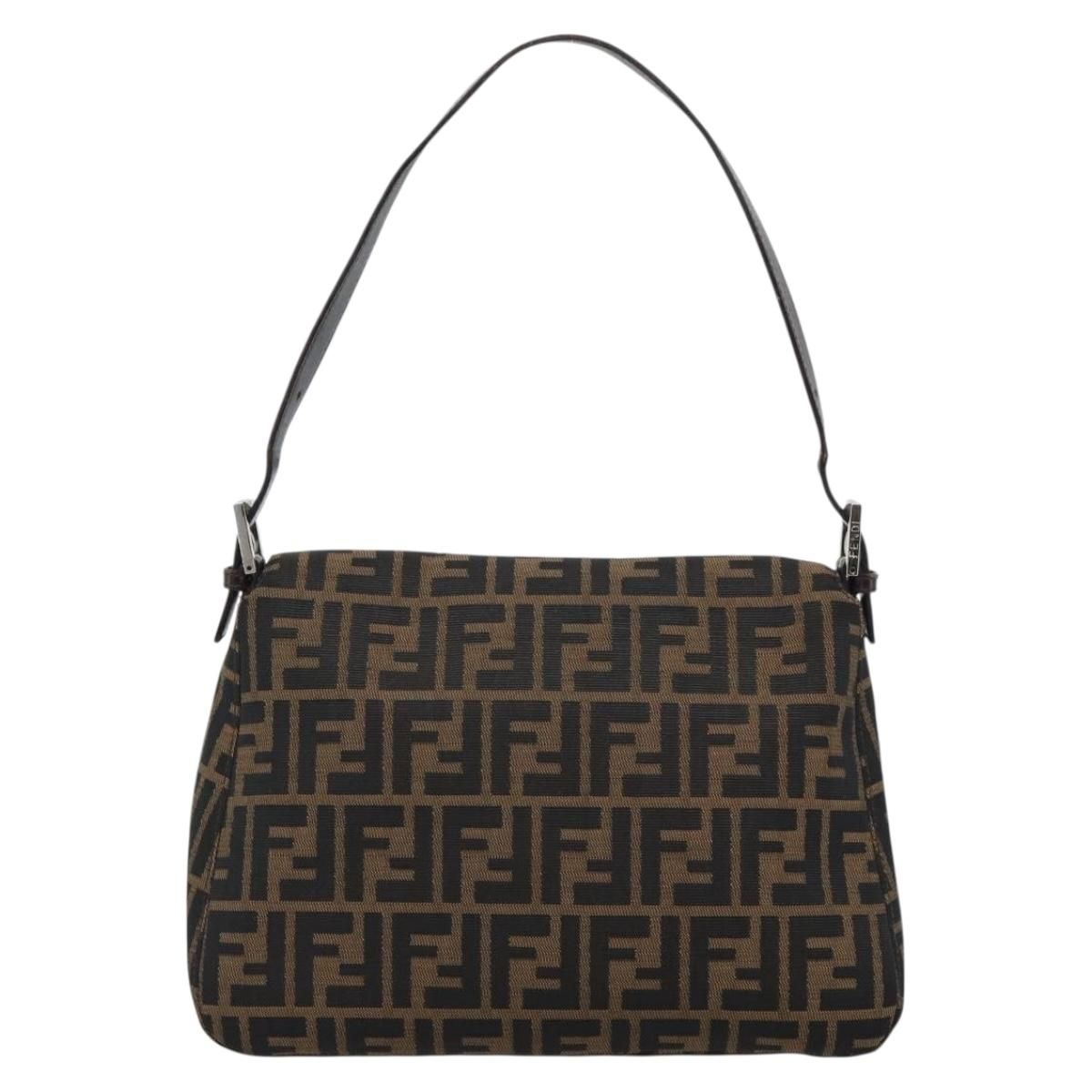 Mama Baguette Shoulder Bag Black Brown Auth, Black — view 2