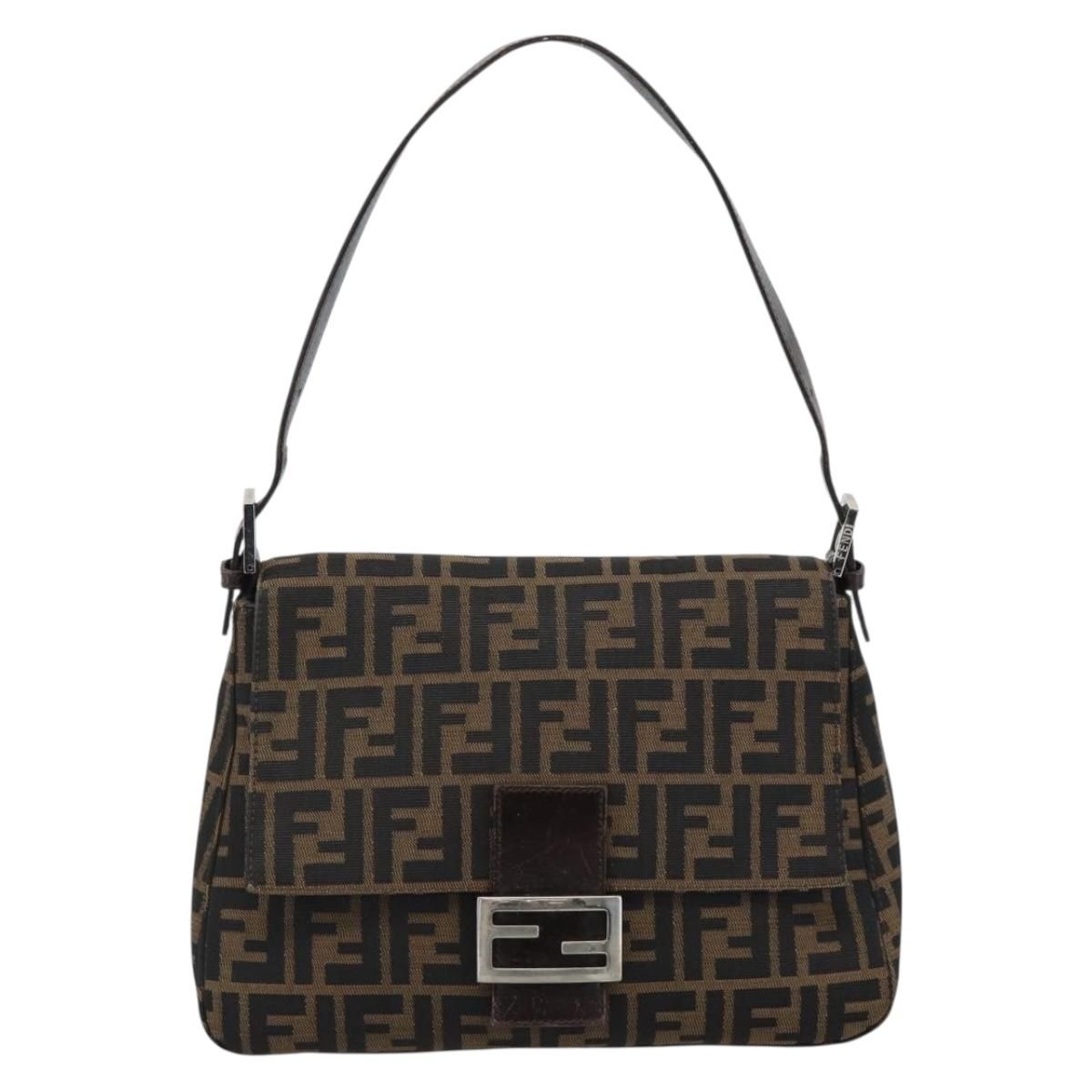 Mama Baguette Shoulder Bag Black Brown Auth, Black — view 13