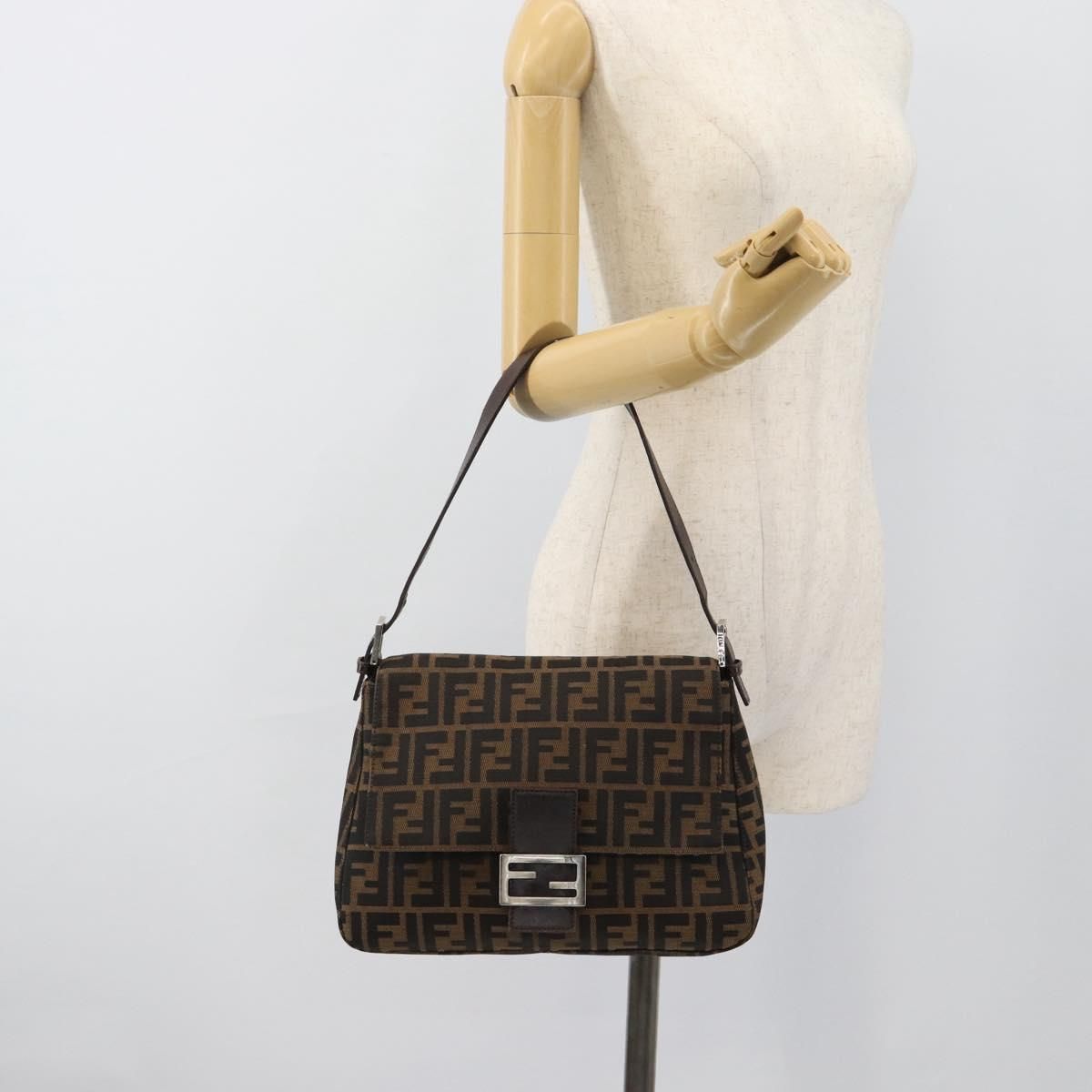 Mama Baguette Shoulder Bag Black Brown Auth, Black — view 22