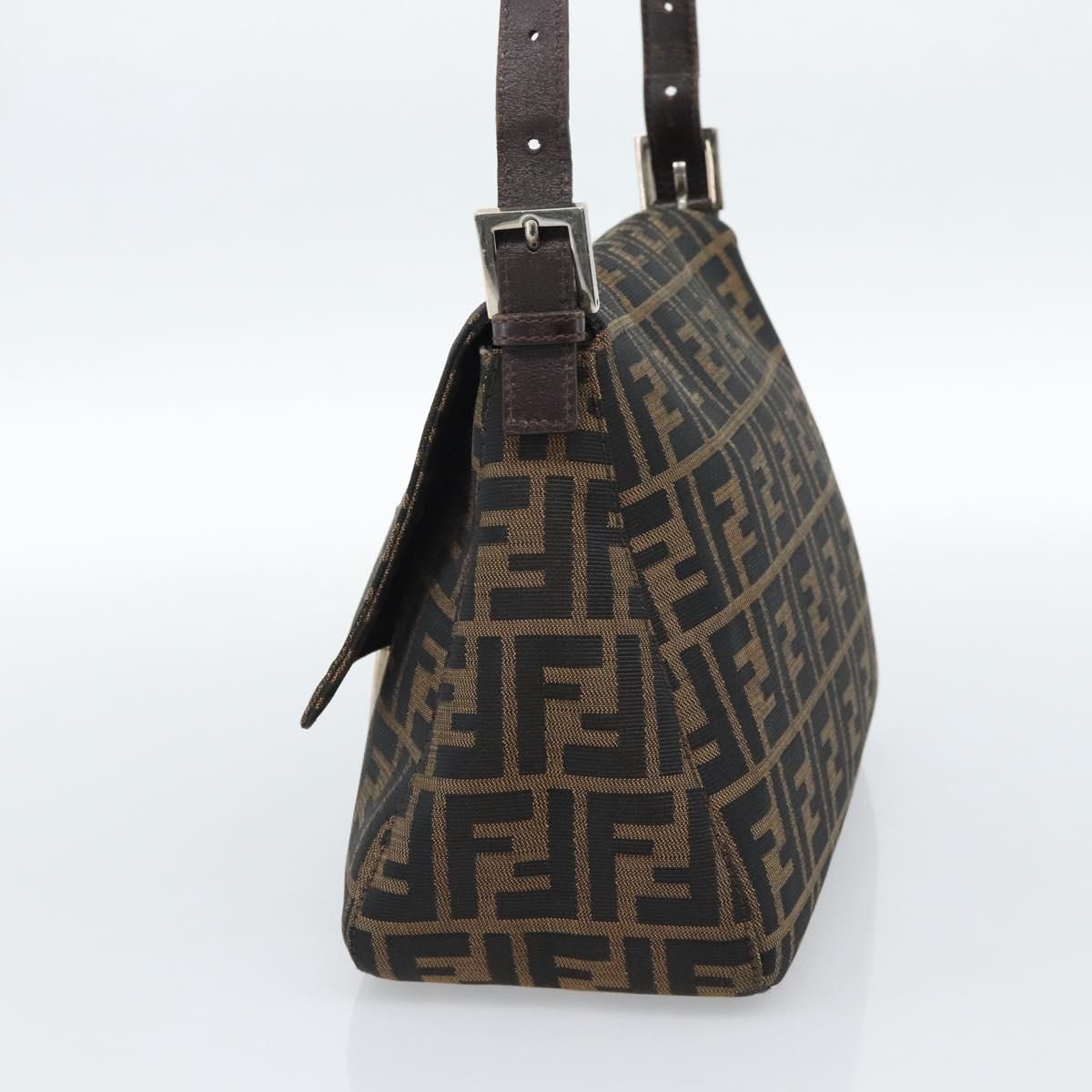 Mama Baguette Shoulder Bag Black Brown Auth, Black — view 4