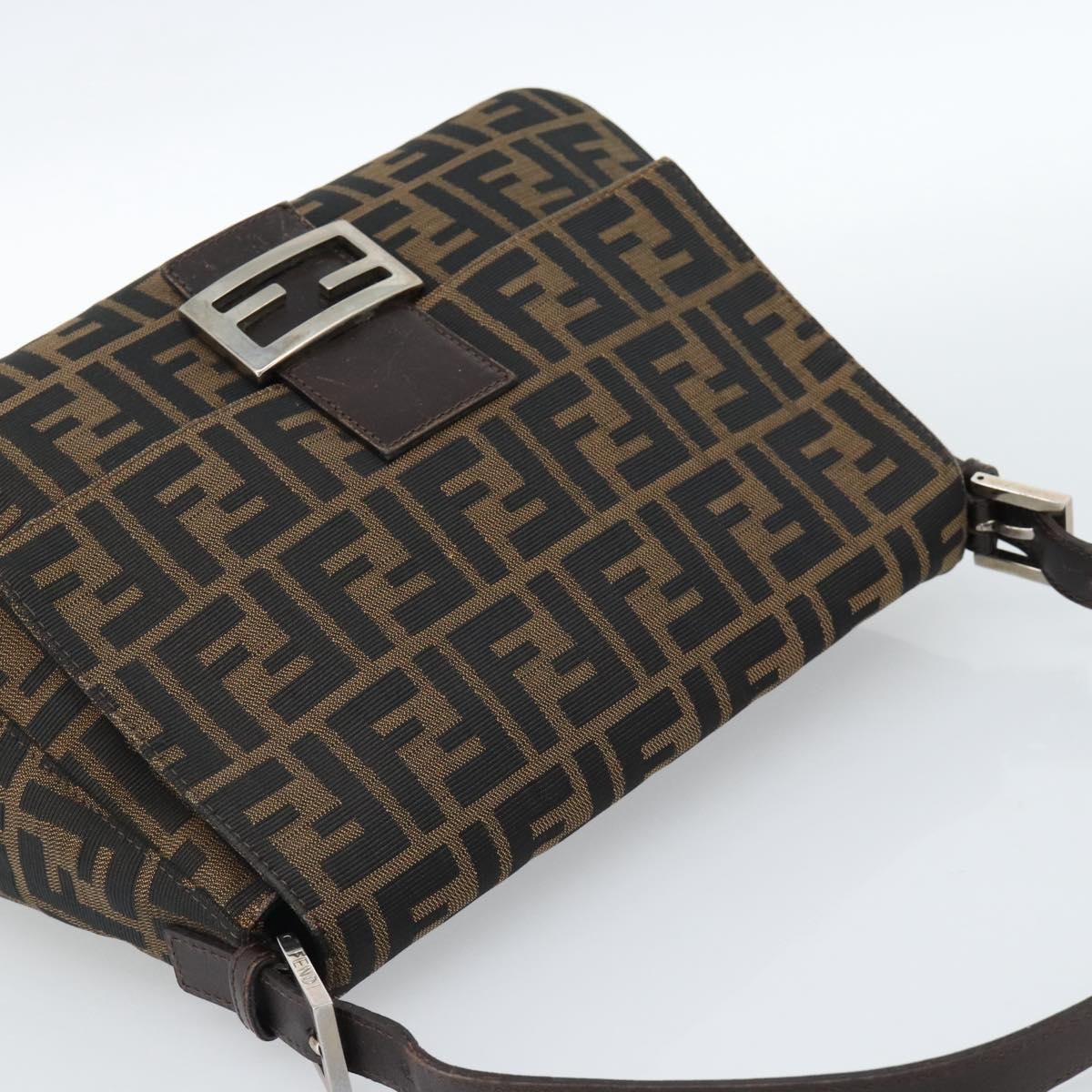 Mama Baguette Shoulder Bag Black Brown Auth, Black — view 6