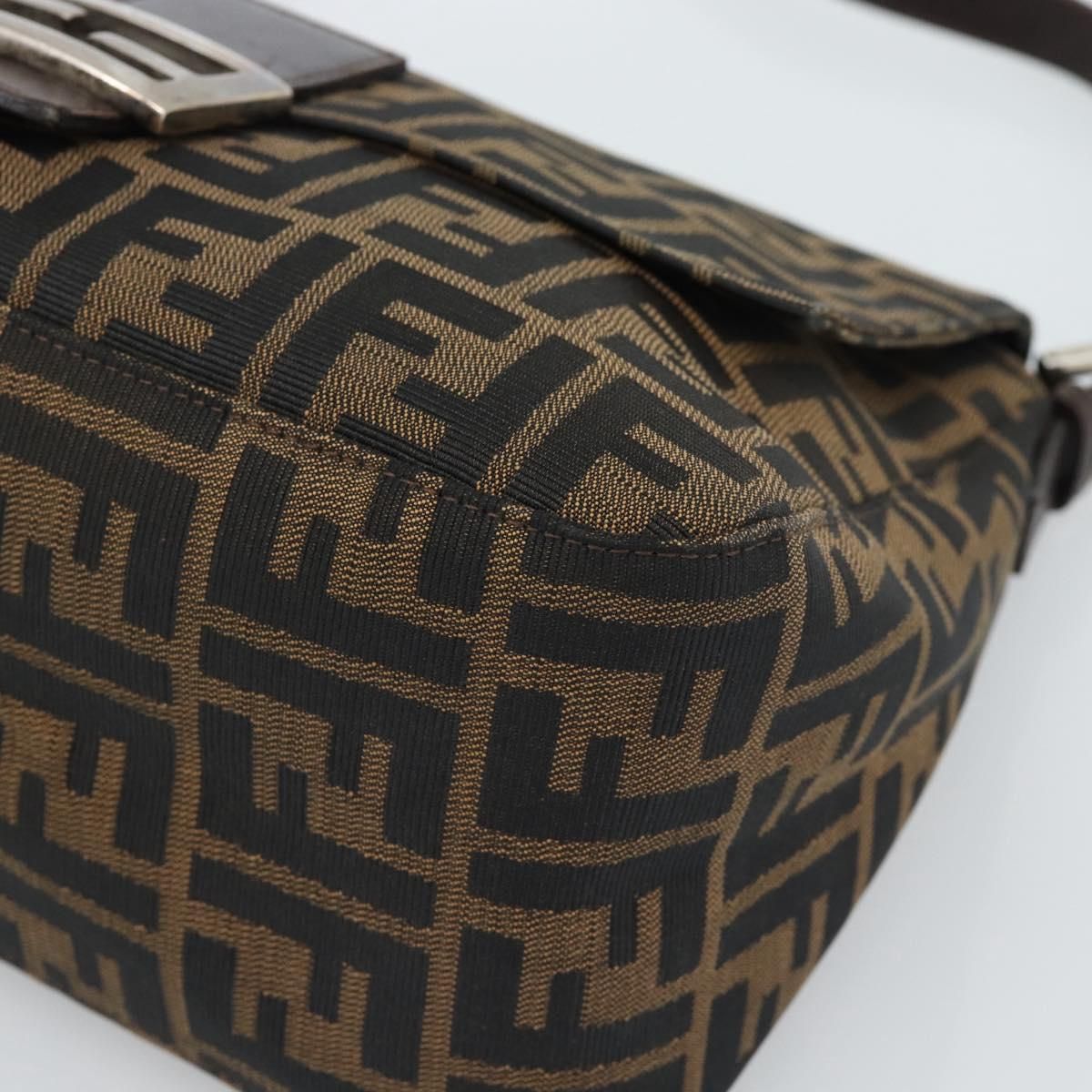 Mama Baguette Shoulder Bag Black Brown Auth, Black — view 9