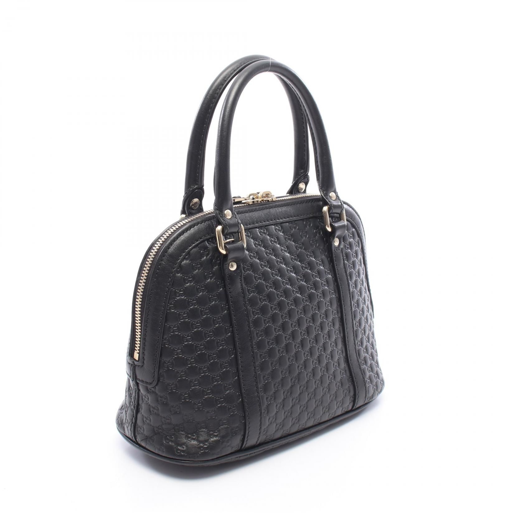 Microguccissima Dome Bag Mini Black Leather — view 2