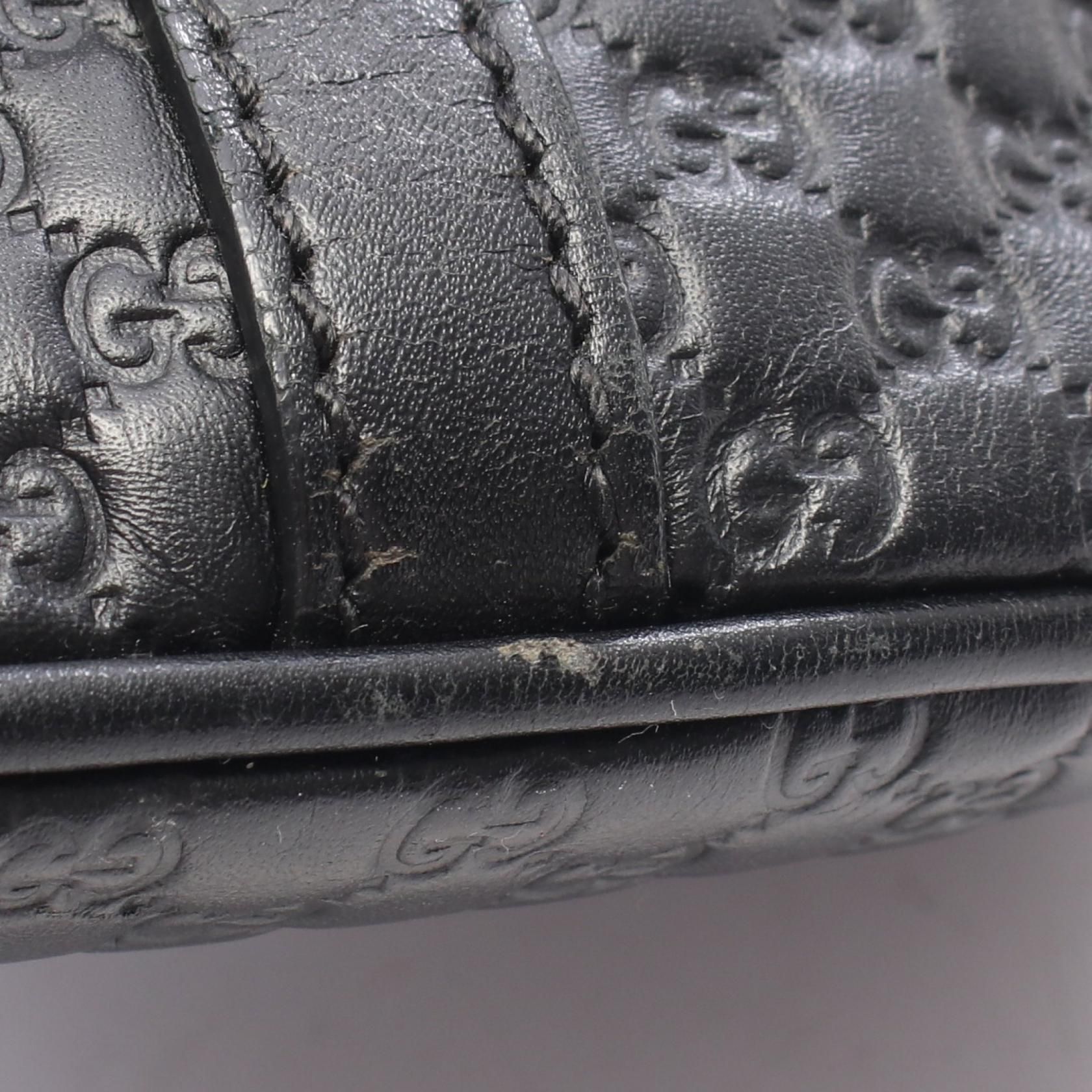 Microguccissima Dome Bag Mini Black Leather — view 11