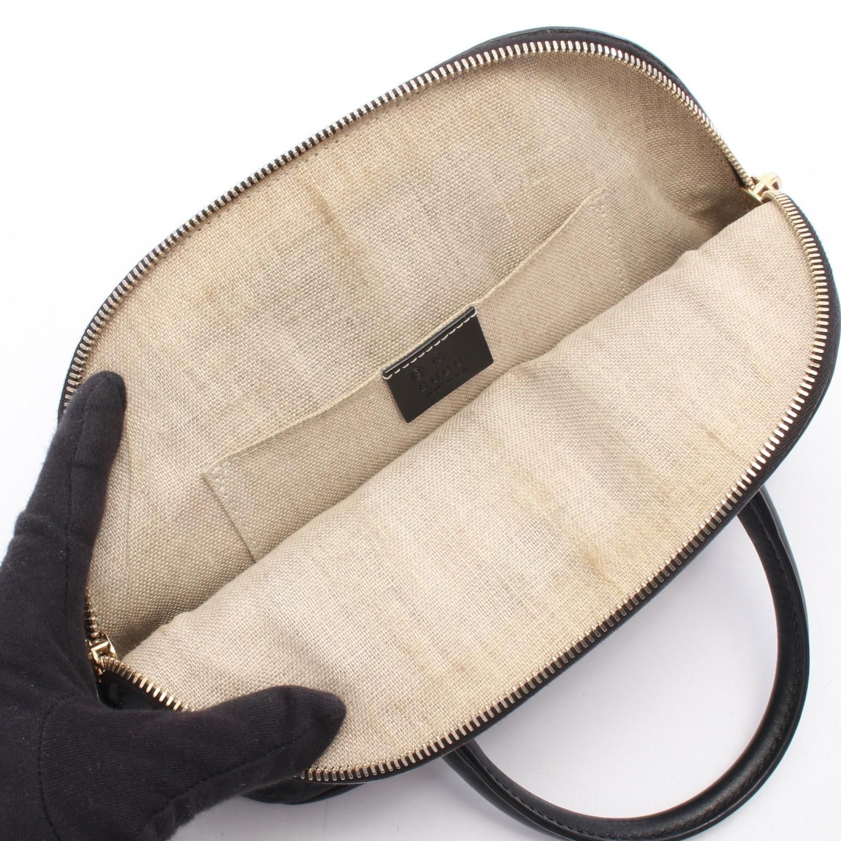 Microguccissima Dome Bag Mini Black Leather — view 5