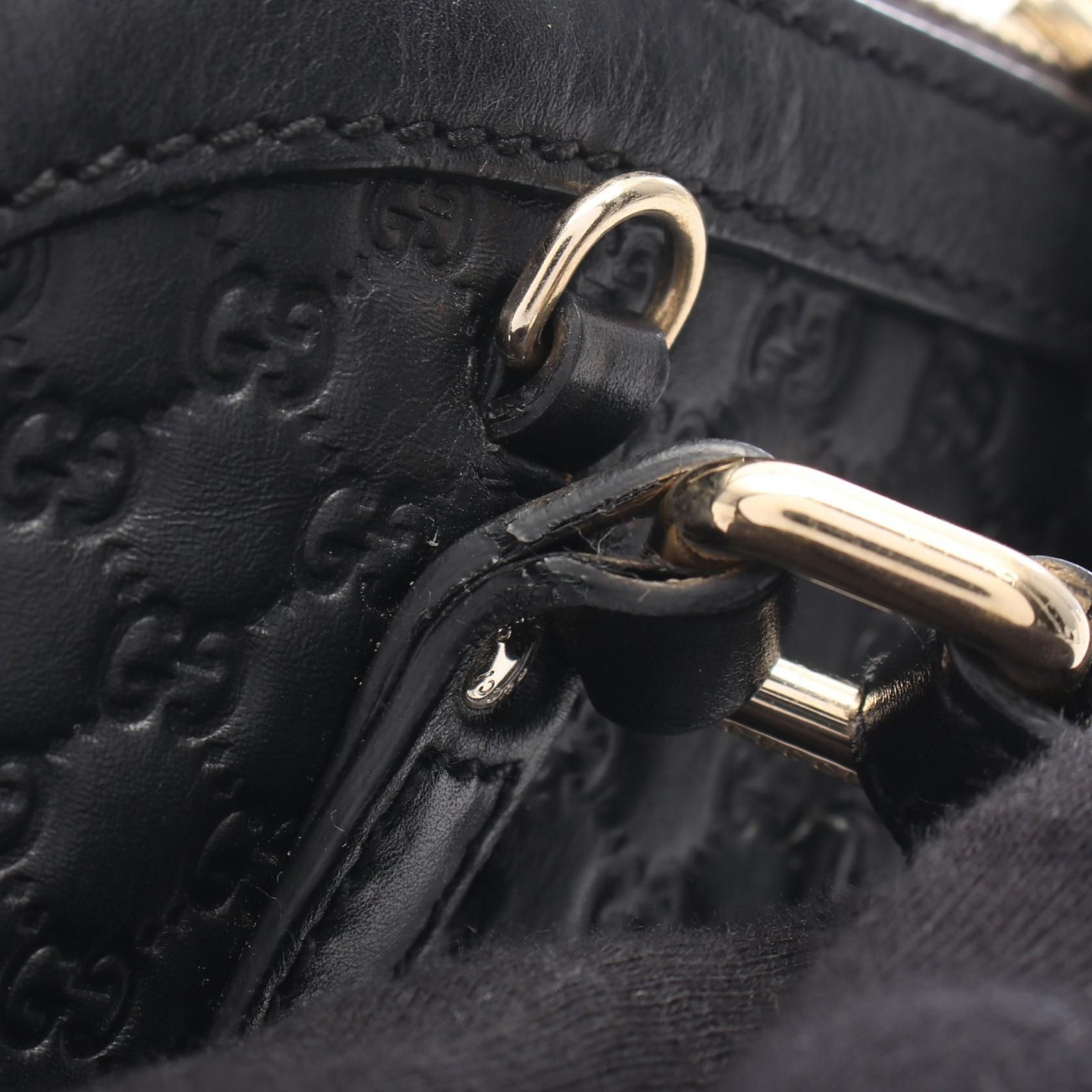 Microguccissima Dome Bag Mini Black Leather — view 6