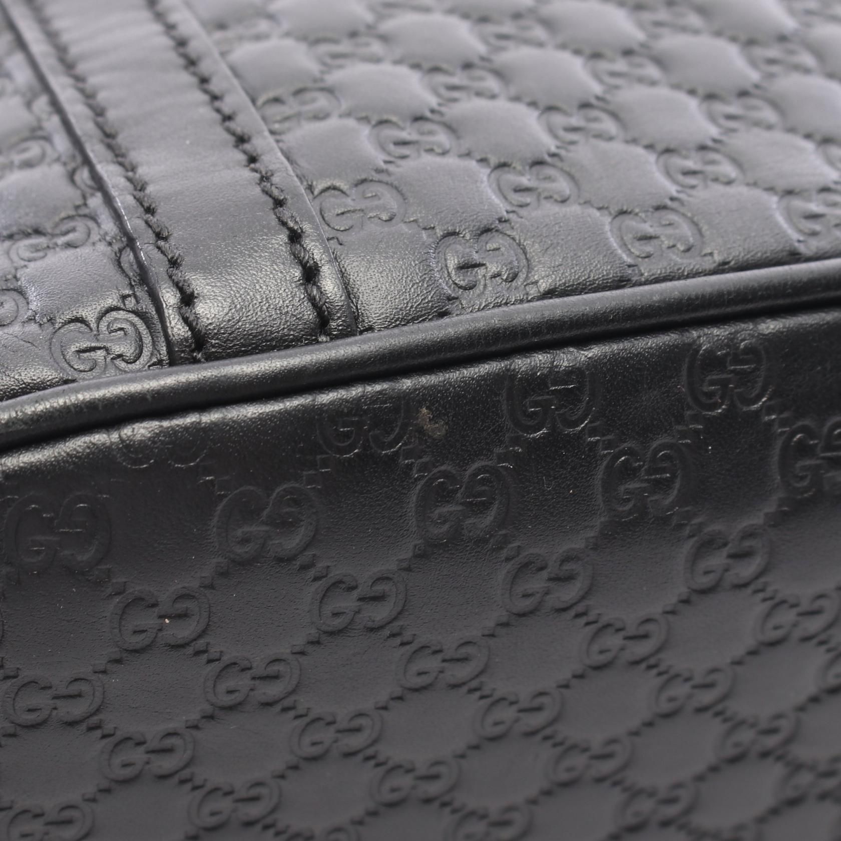 Microguccissima Dome Bag Mini Black Leather — view 7