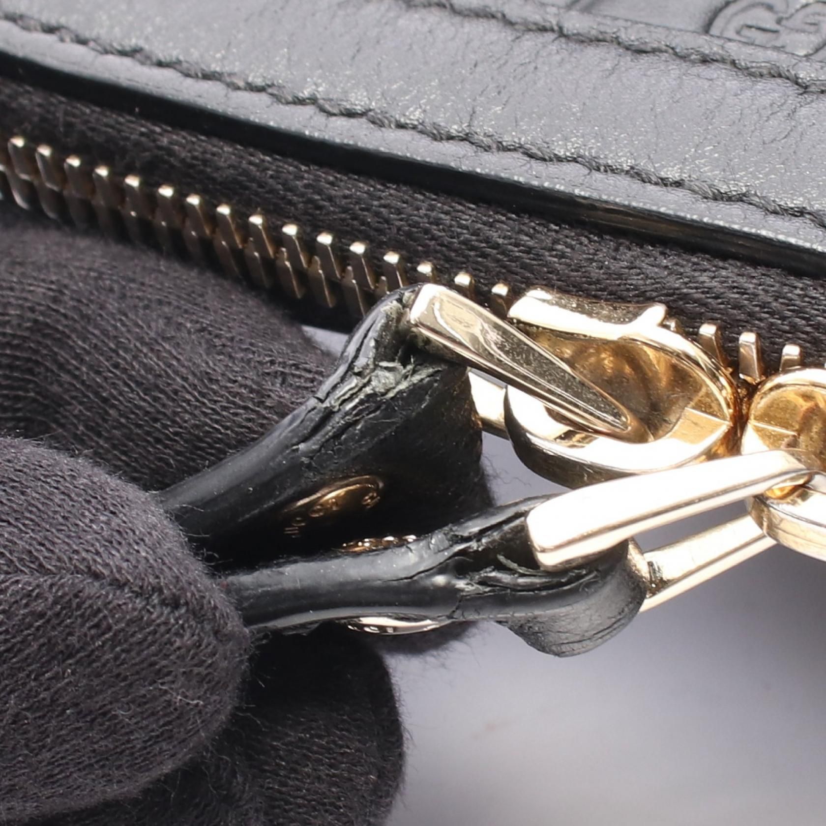 Microguccissima Dome Bag Mini Black Leather — view 9