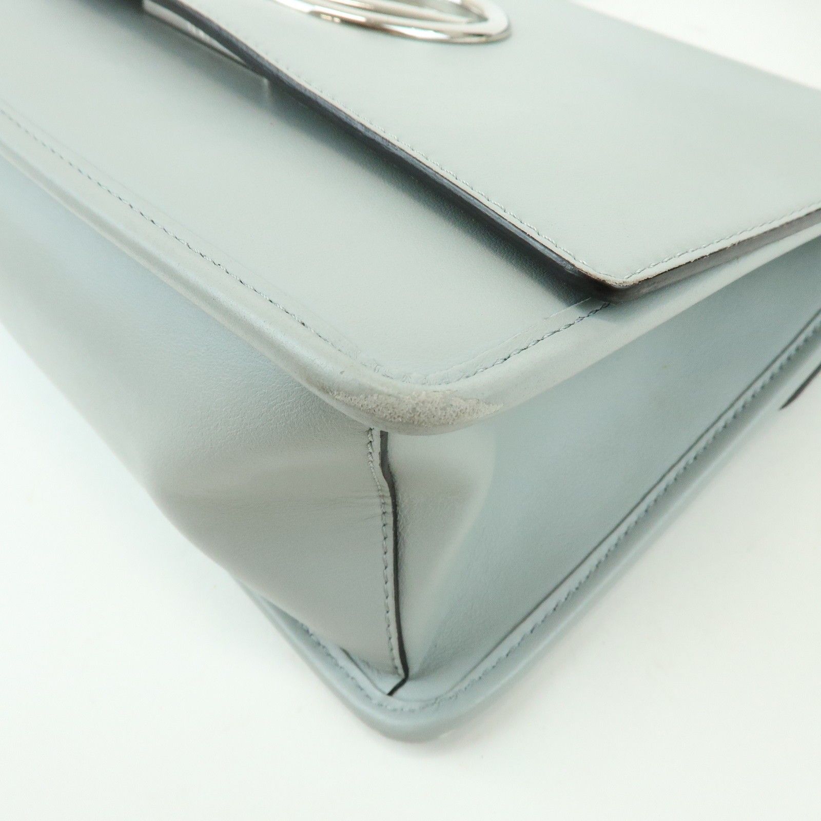 Vitello Century Opaco F is Fendi Kan I Shoulder Bag Gray — view 12
