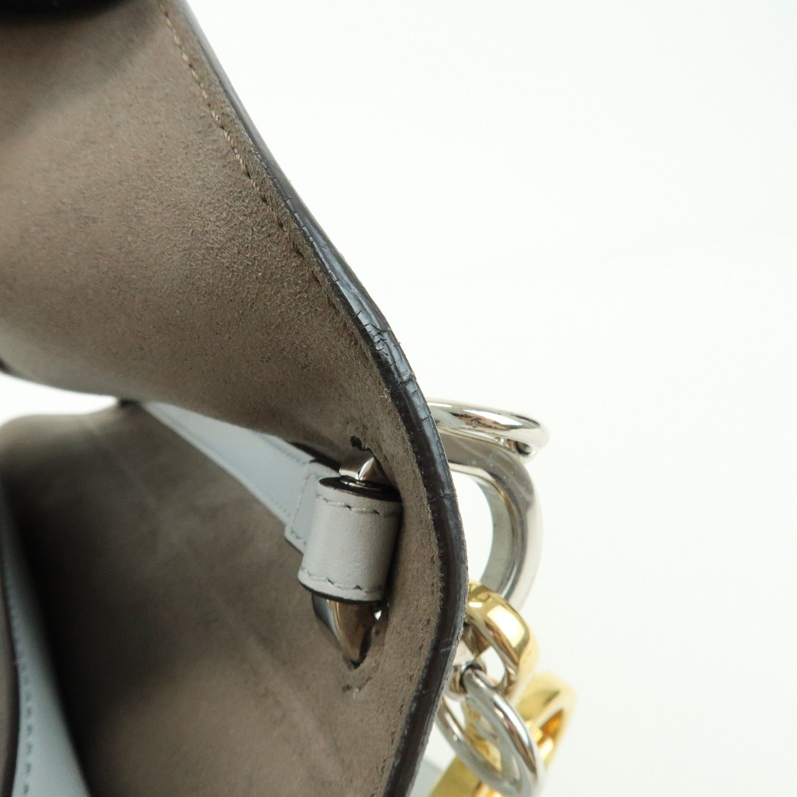 Vitello Century Opaco F is Fendi Kan I Shoulder Bag Gray — view 18