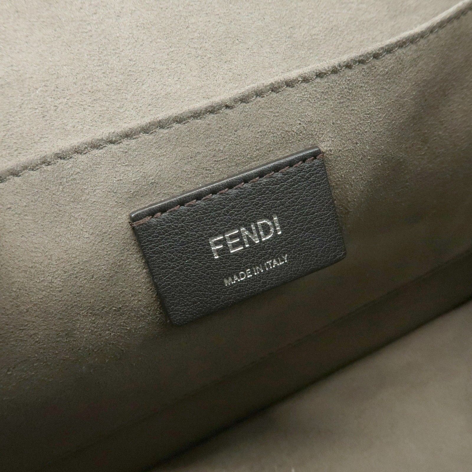Vitello Century Opaco F is Fendi Kan I Shoulder Bag Gray — view 21
