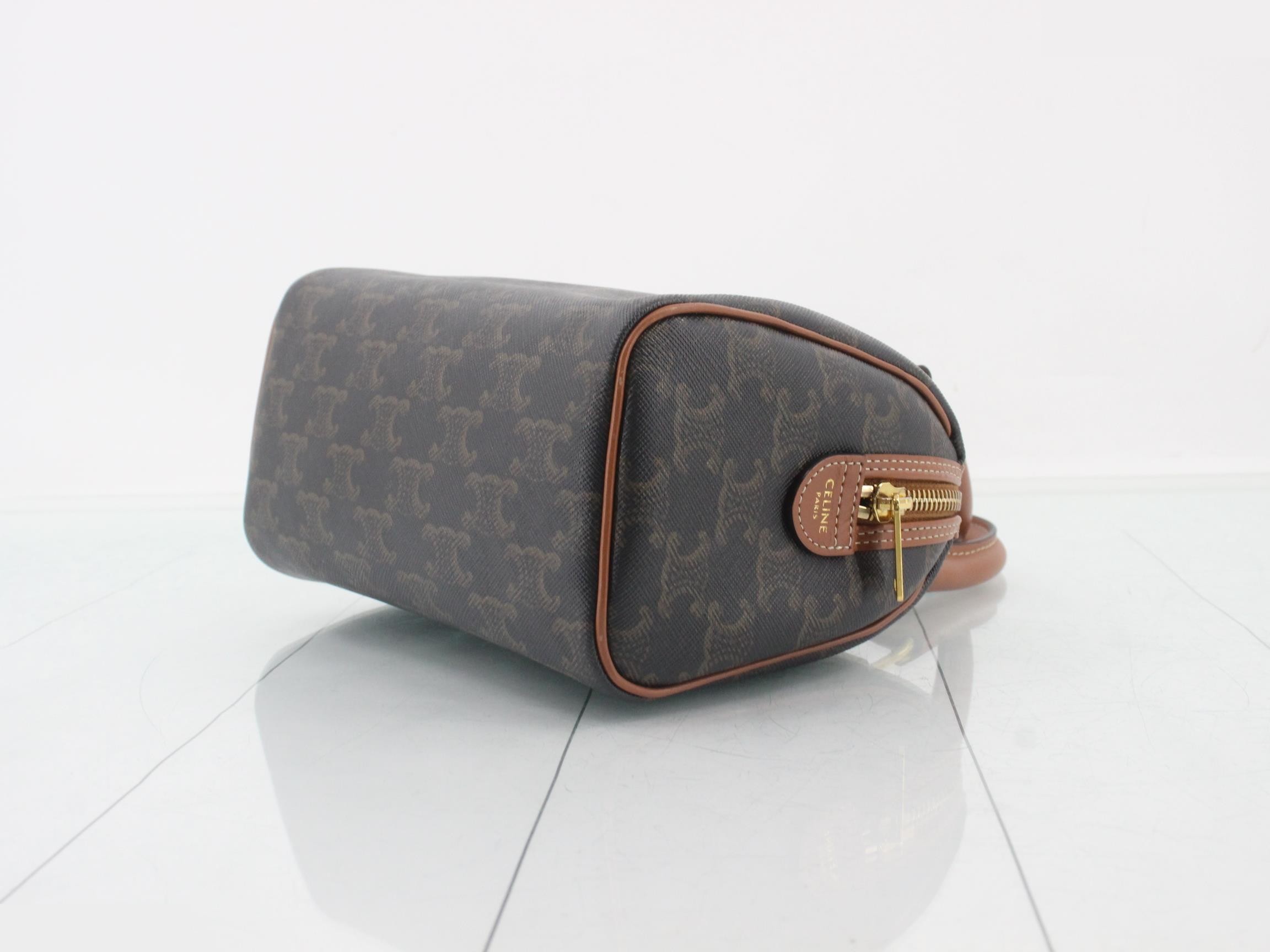 Triomphe Small Boston PVC Handbag — view 6