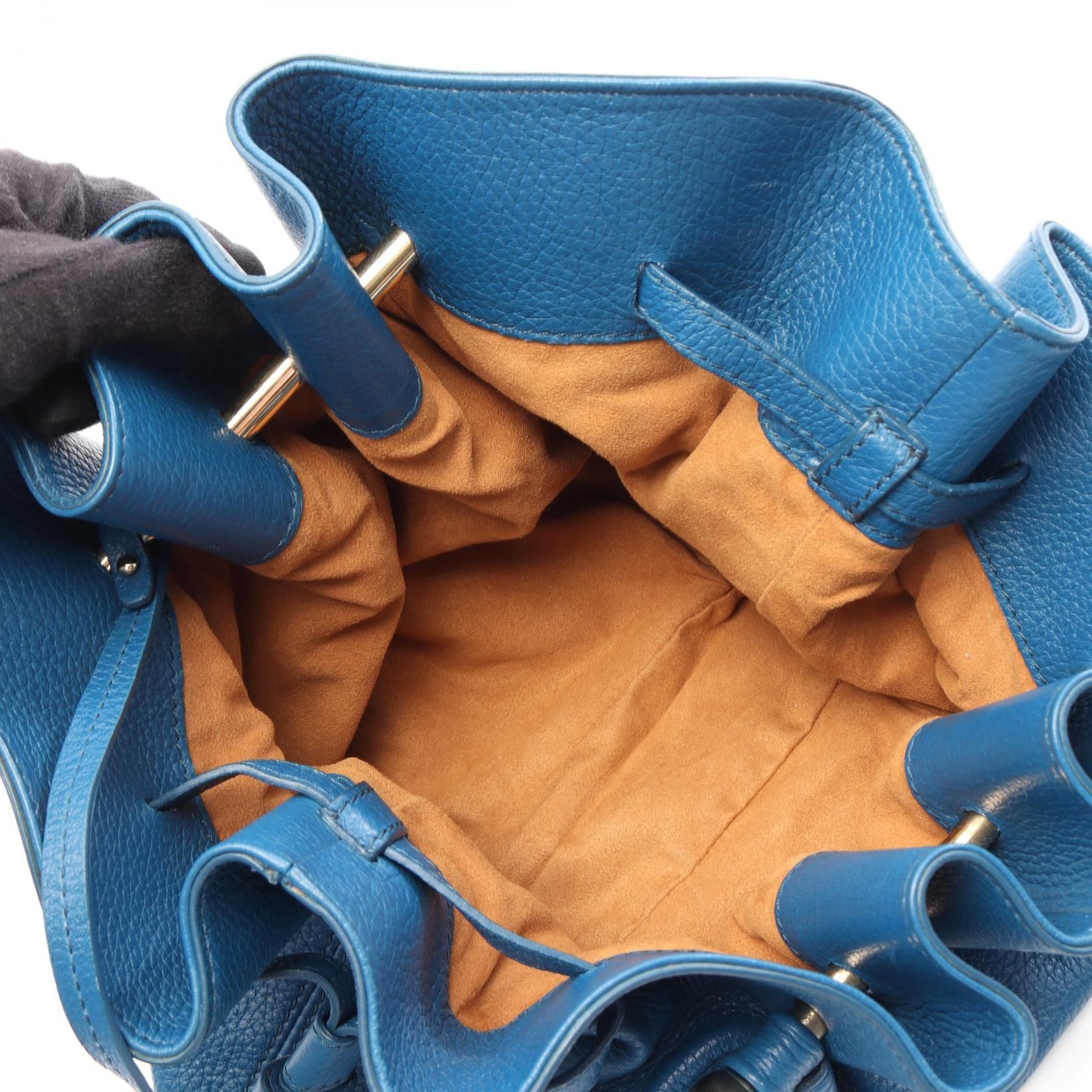Leather Drawstring Pouch w/Pouch — view 3