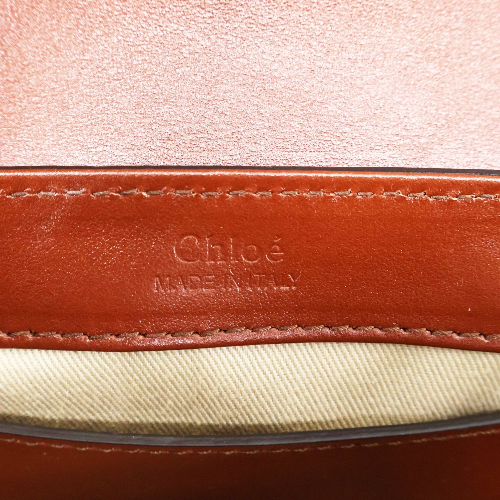 Mini C Shoulder Handbag Brown Calfskin — view 4