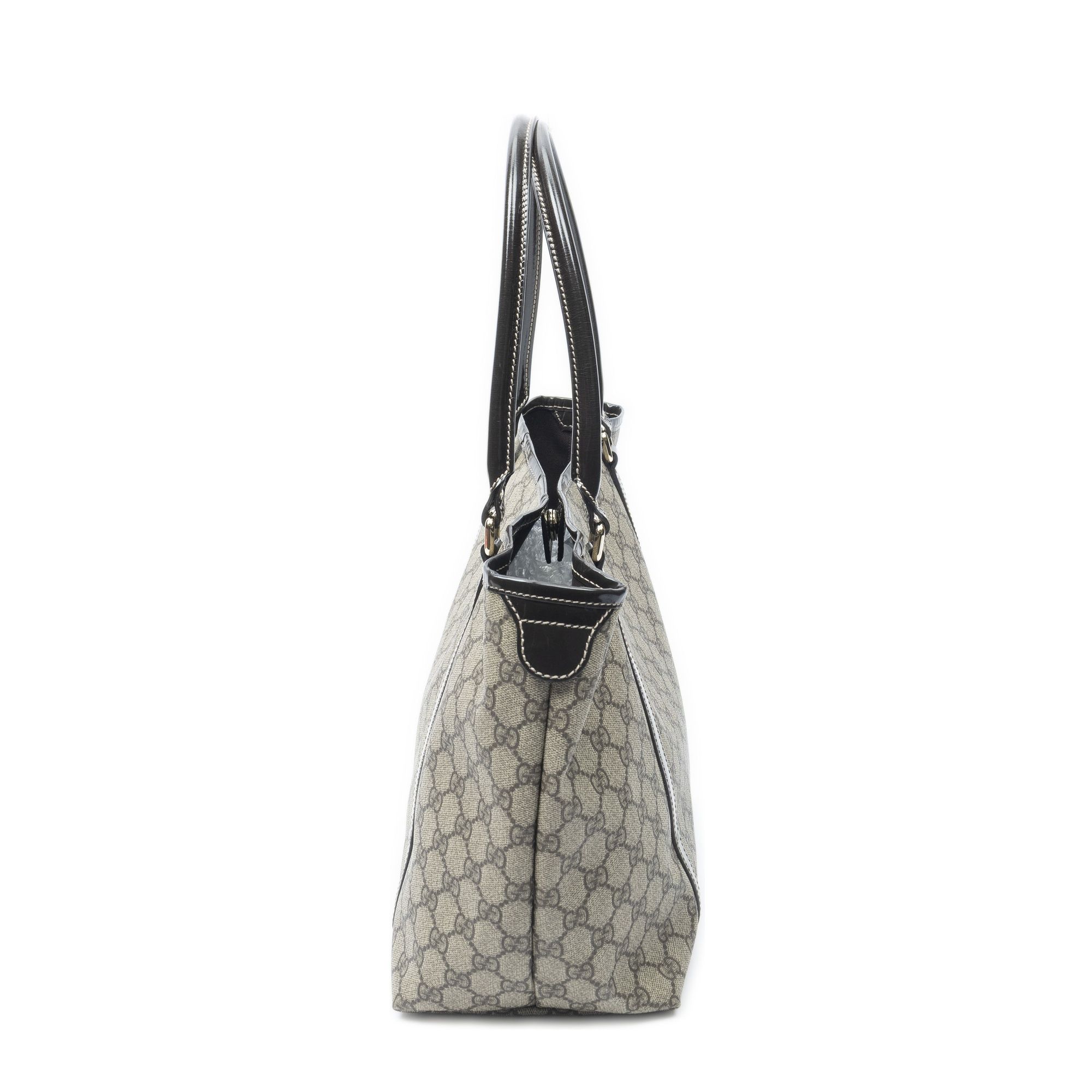 Medium Joy Tote Beige/Brown Supreme Coated Canvas Gold — view 3