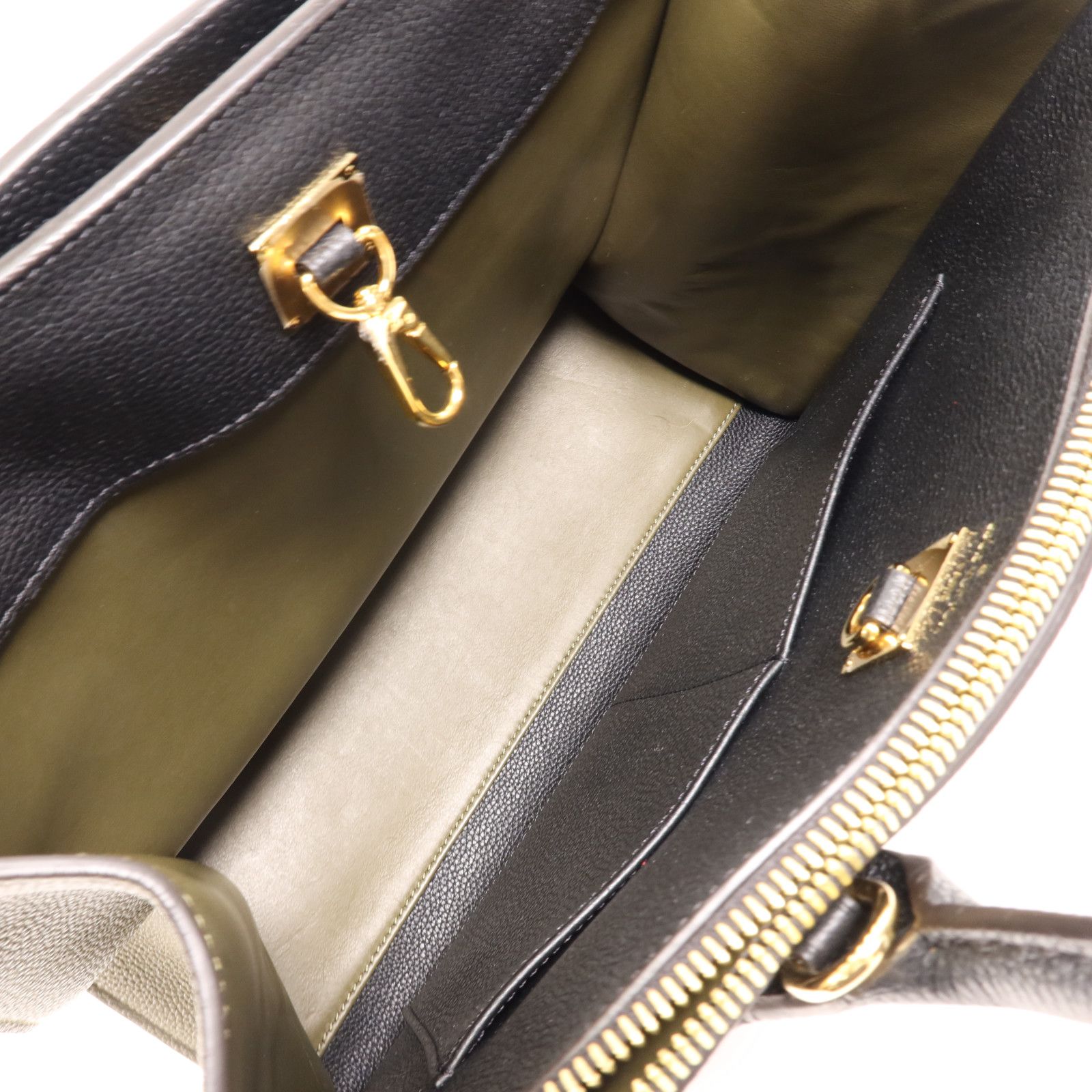 Leather City Steamer Mm Hand-handed Shoulder And Back Bag Green Black Bl, Green — view 5