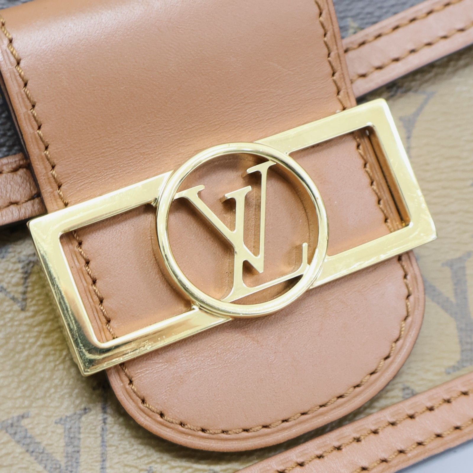 Dauphine Mini Shoulder Bag Monogram Reverse Brown M 45959 — view 13