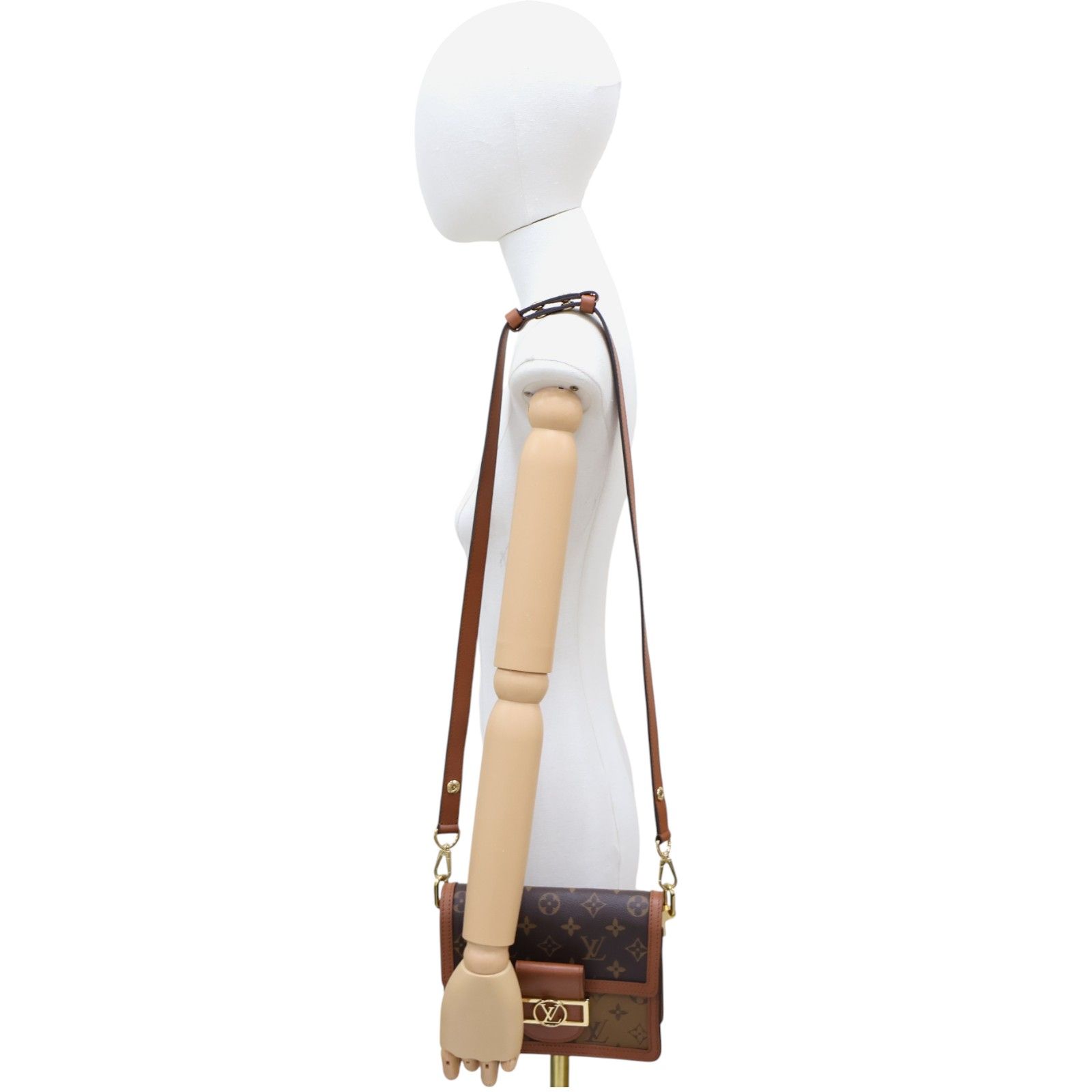 Dauphine Mini Shoulder Bag Monogram Reverse Brown M 45959 — view 8