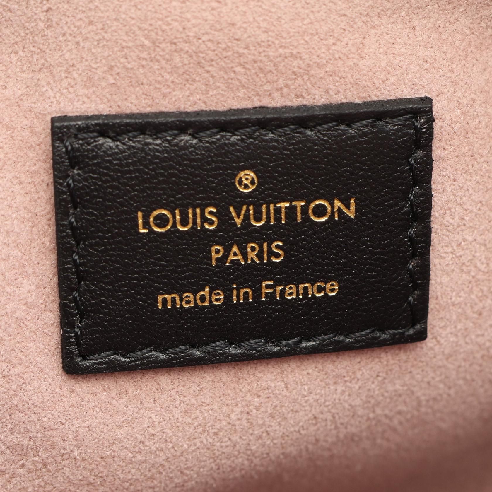 Black Embossed Monogram Coussin PM — view 4